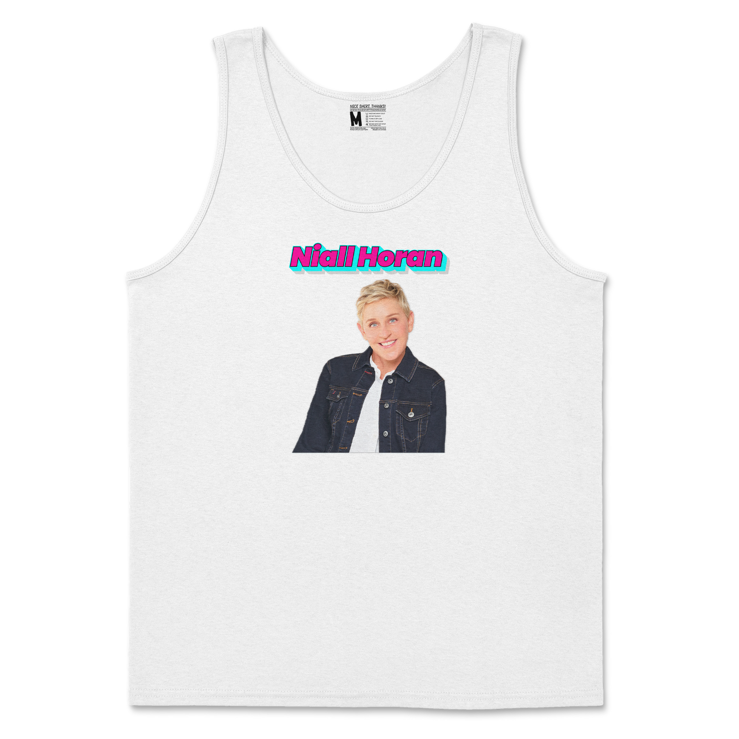 Gildan SoftStyle Tank Top Niall Horan in White