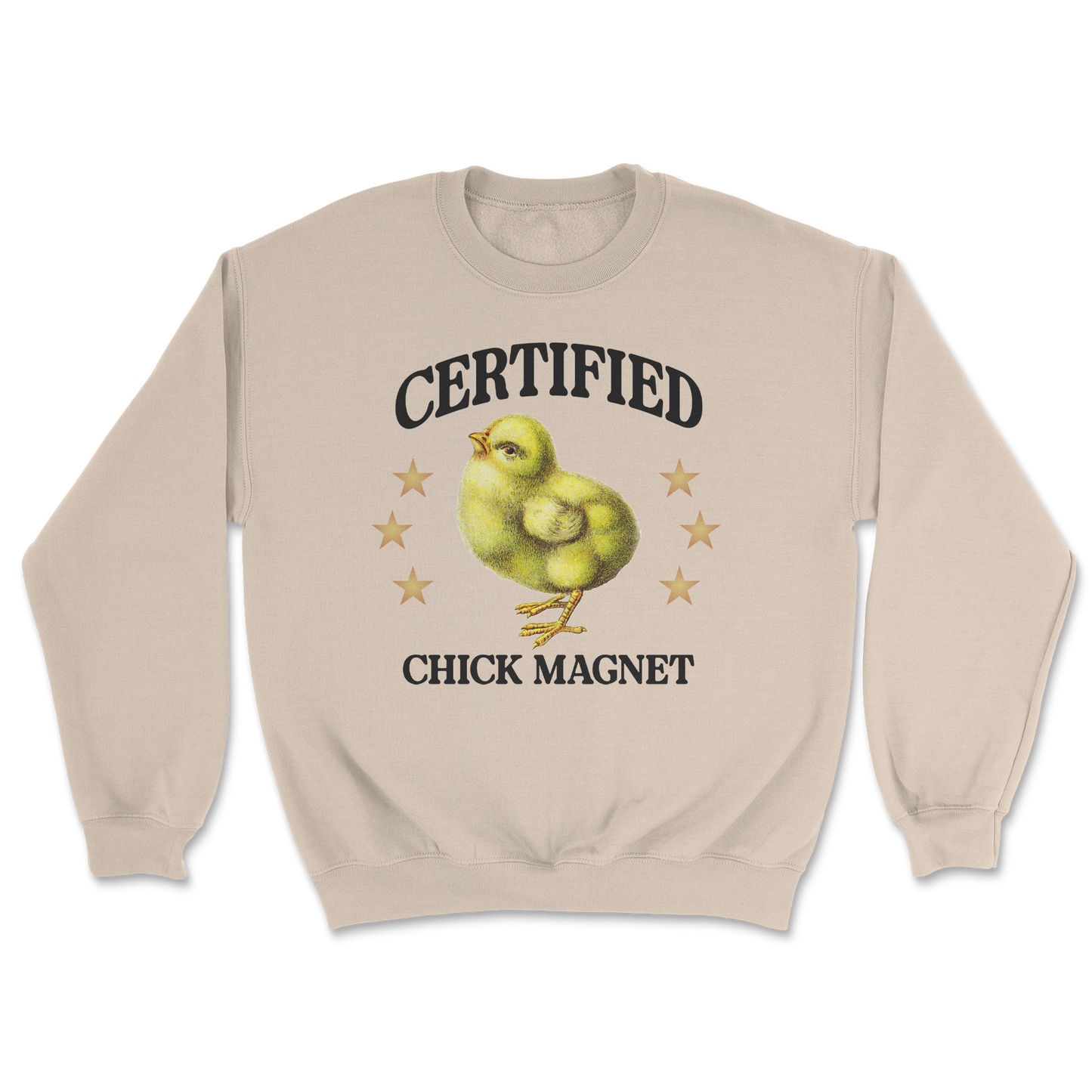 Heavy Blend Crew Neck Chick Magnet in Sand