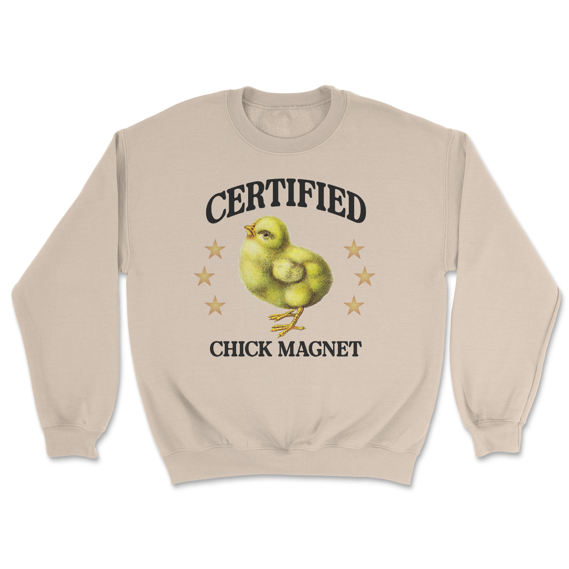 Heavy Blend Crew Neck Chick Magnet in Sand