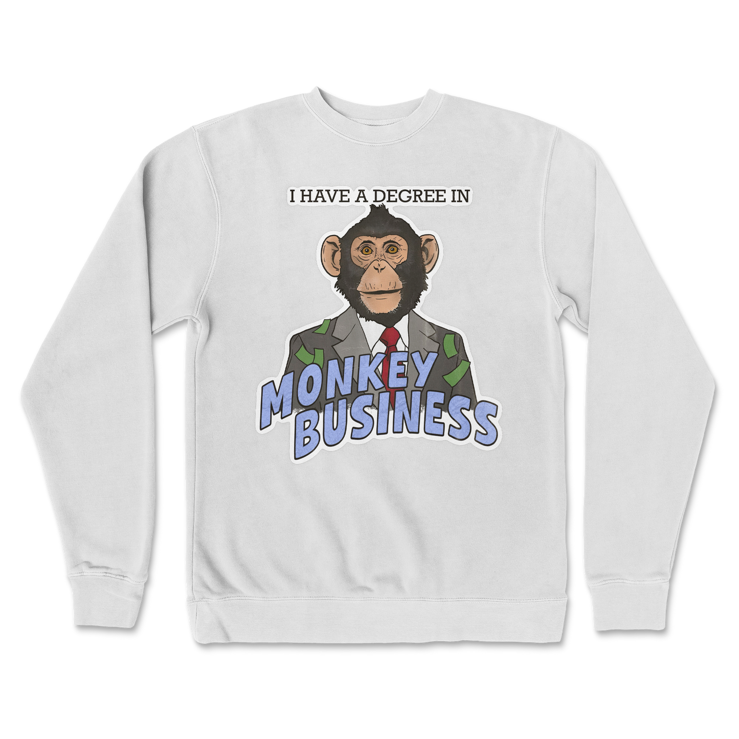 Independent Clothing Co. Crew Neck Monkey Business in White