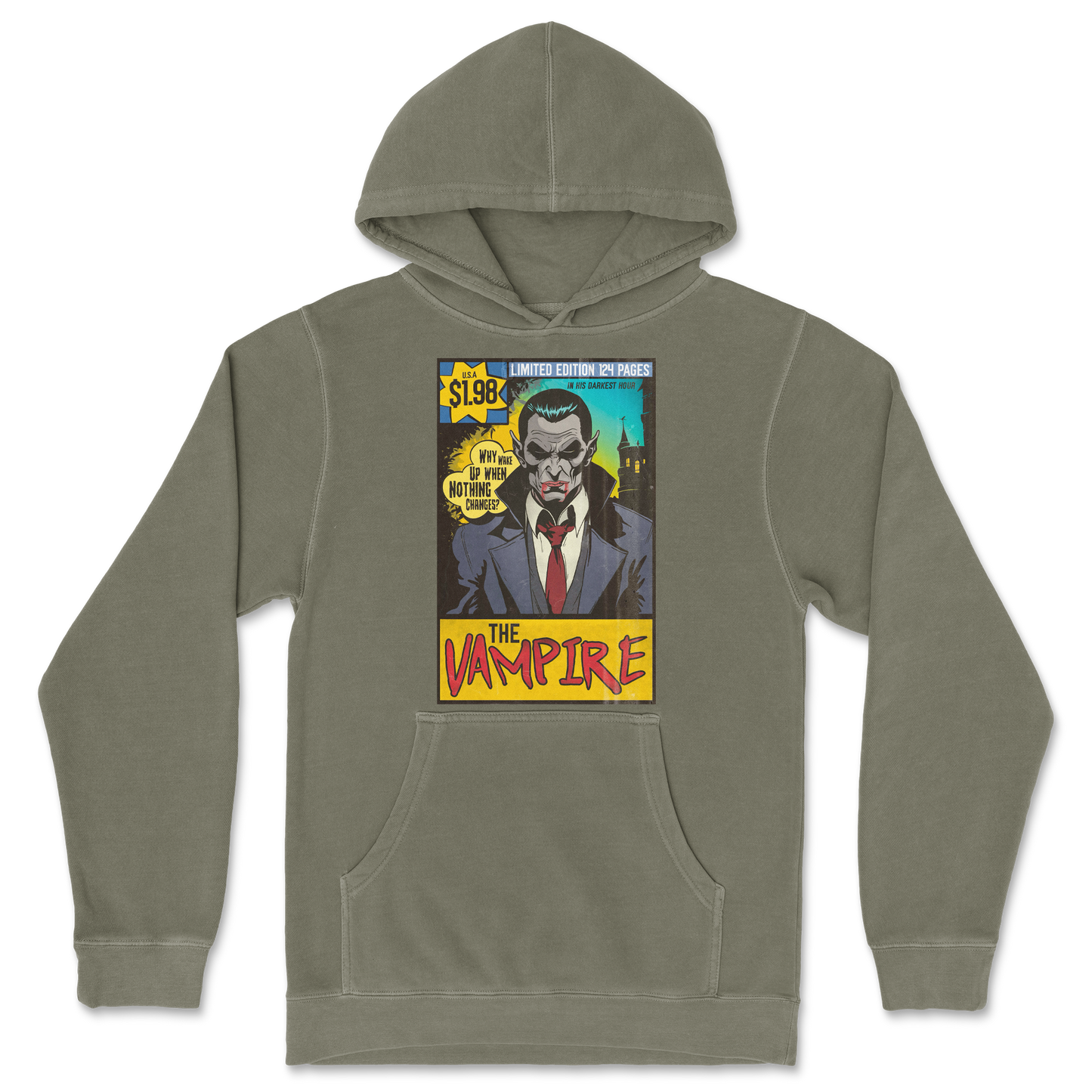 Independent Clothing Co. Hoodie Sad Vampire in Olive