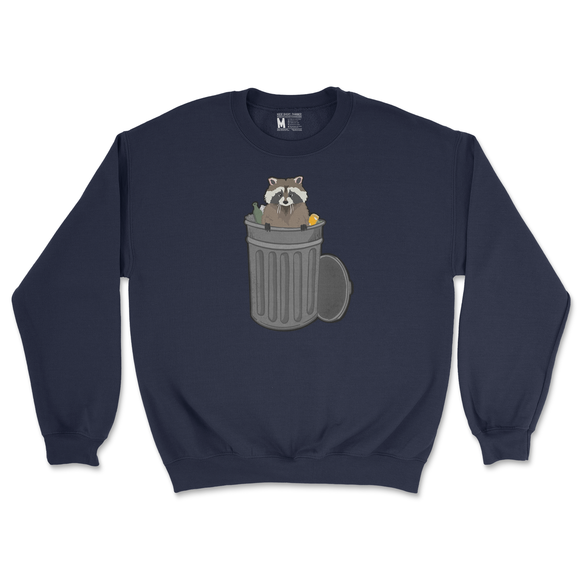 Gildan SoftStyle Crew Neck Trash Panda Enthusiast in Navy