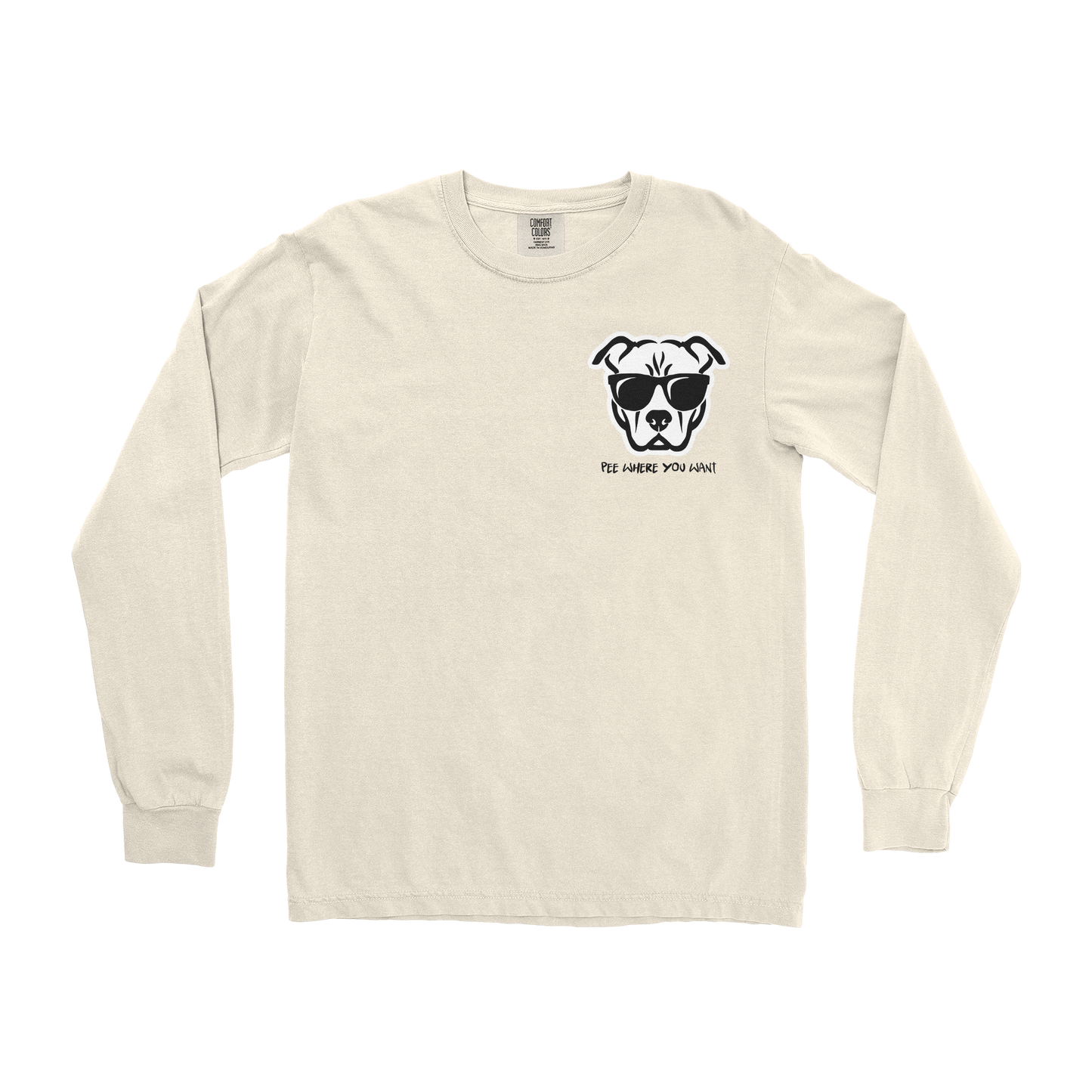 Comfort Colors Long Sleeve Pee Where You Want in Ivory