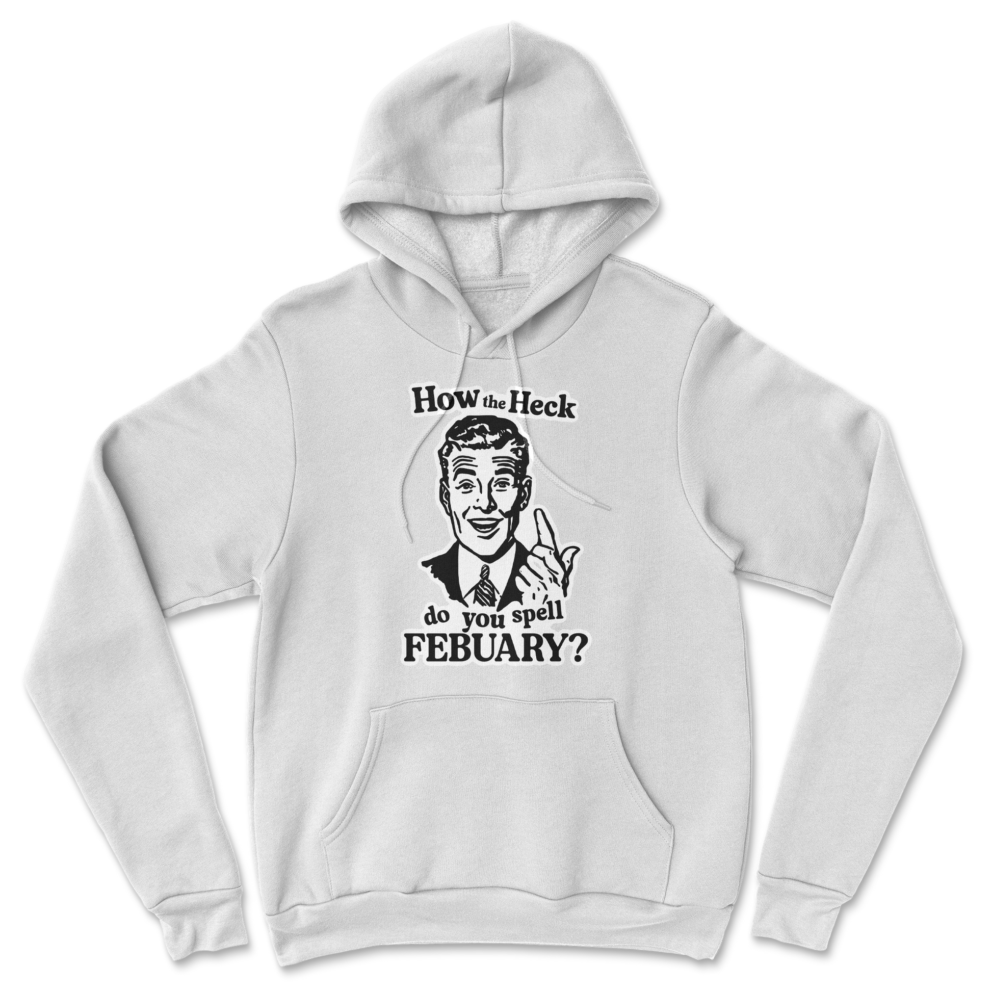 Heavy Blend Hoodie February in White