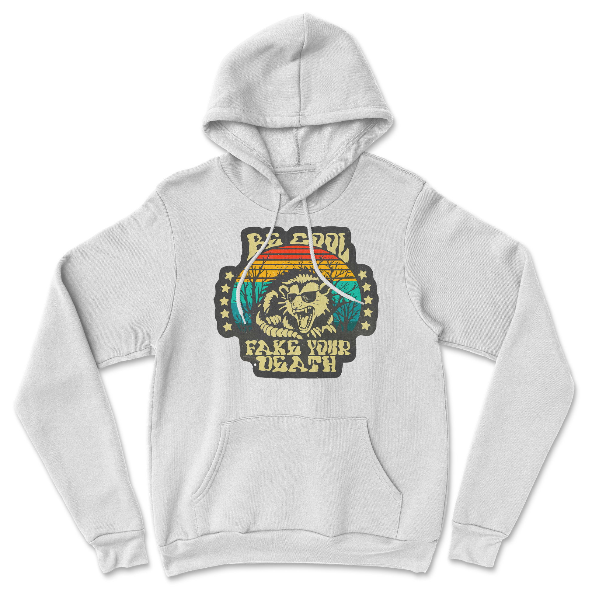 Heavy Blend Hoodie Fake Your Death in White