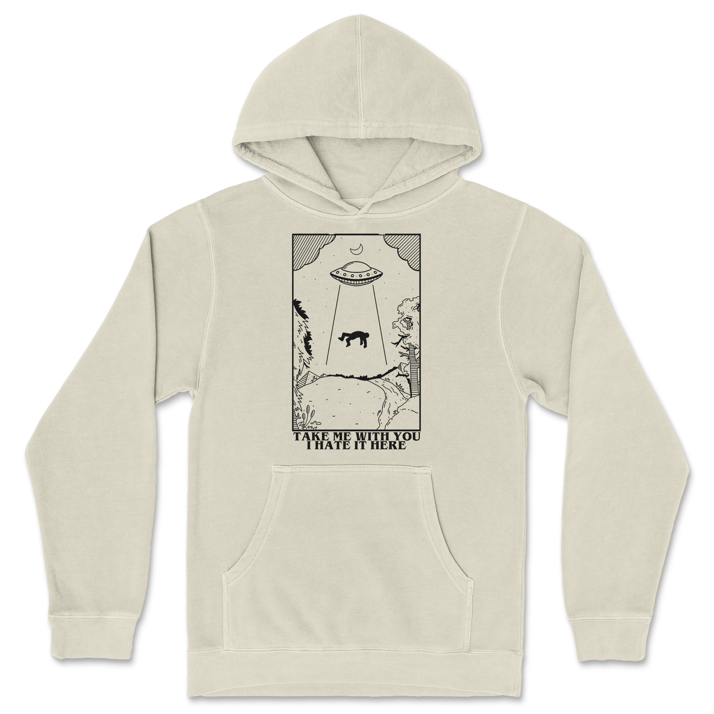 Independent Clothing Co. Hoodie Abduct Me in Ivory