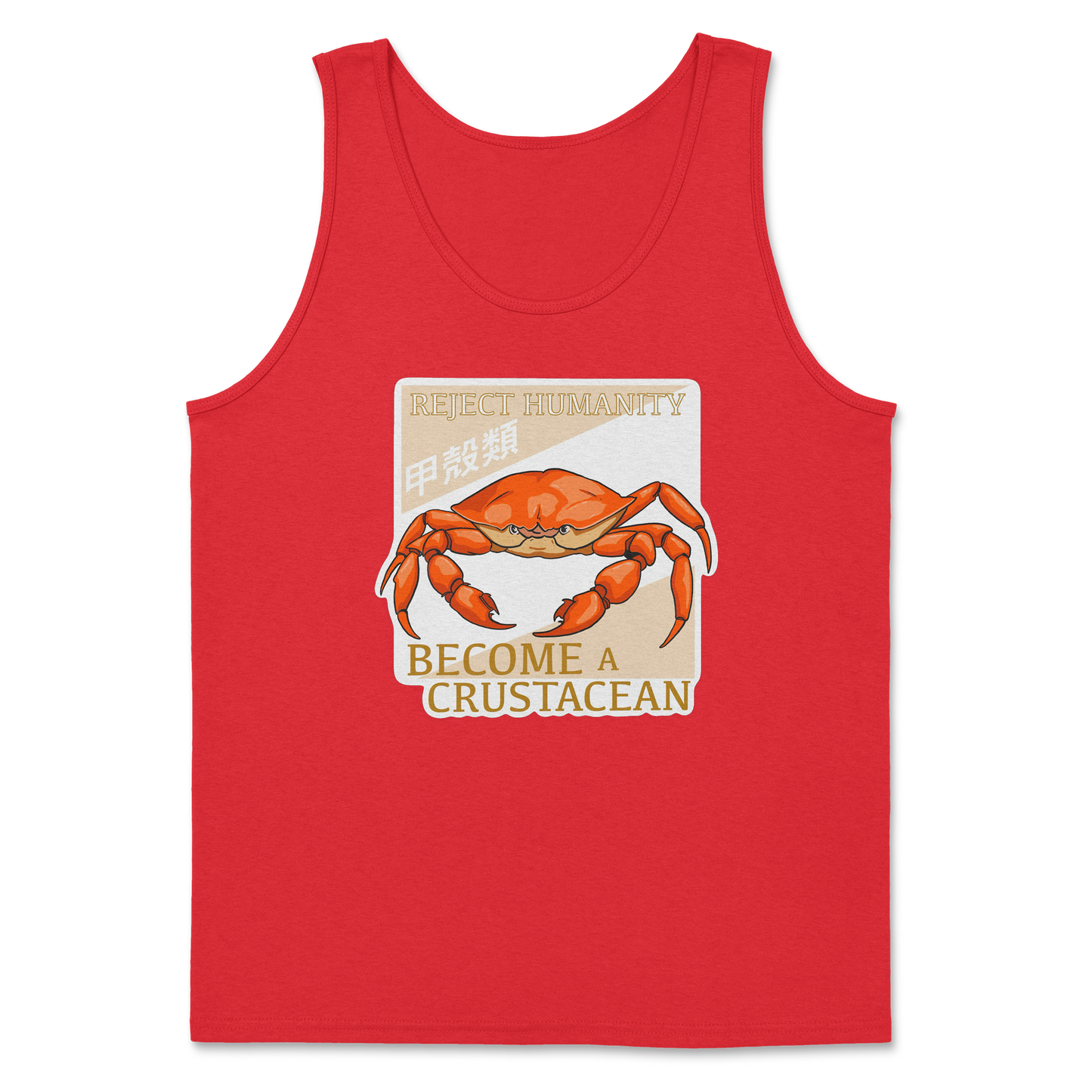Heavy Blend Tank Top Embrace the Crab in Red