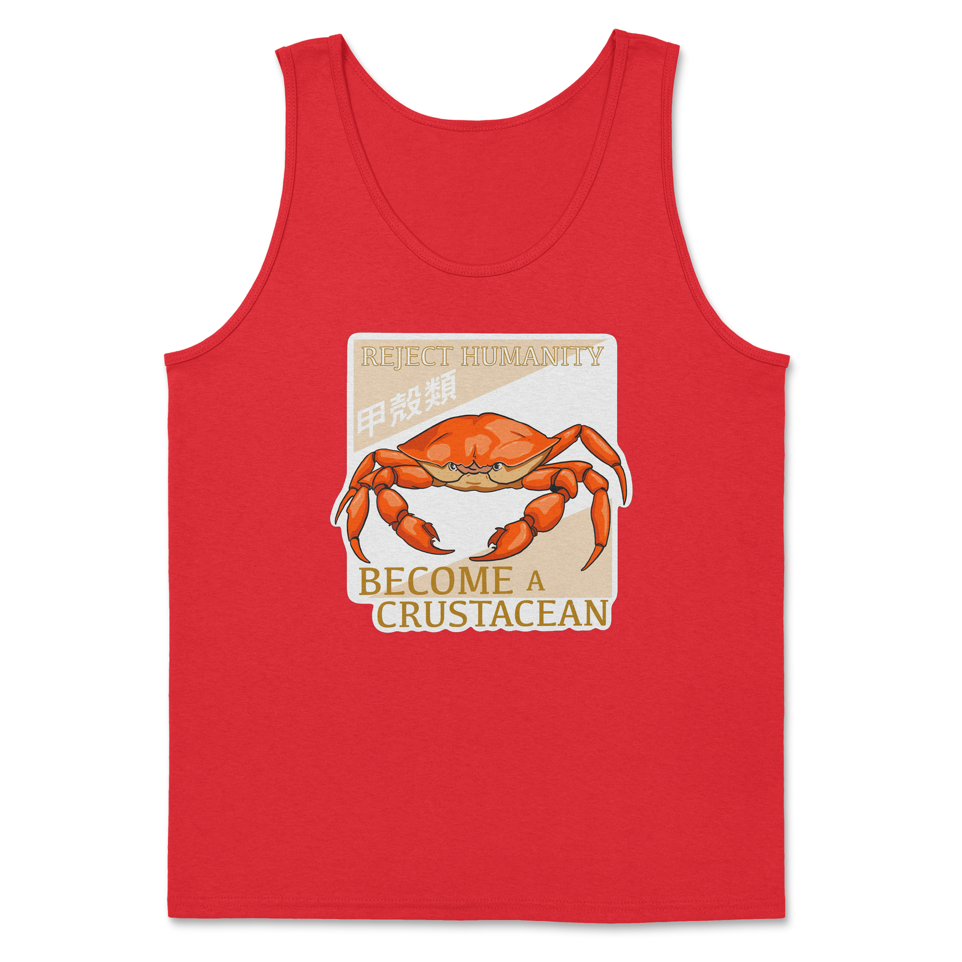 Heavy Blend Tank Top Embrace the Crab in Red