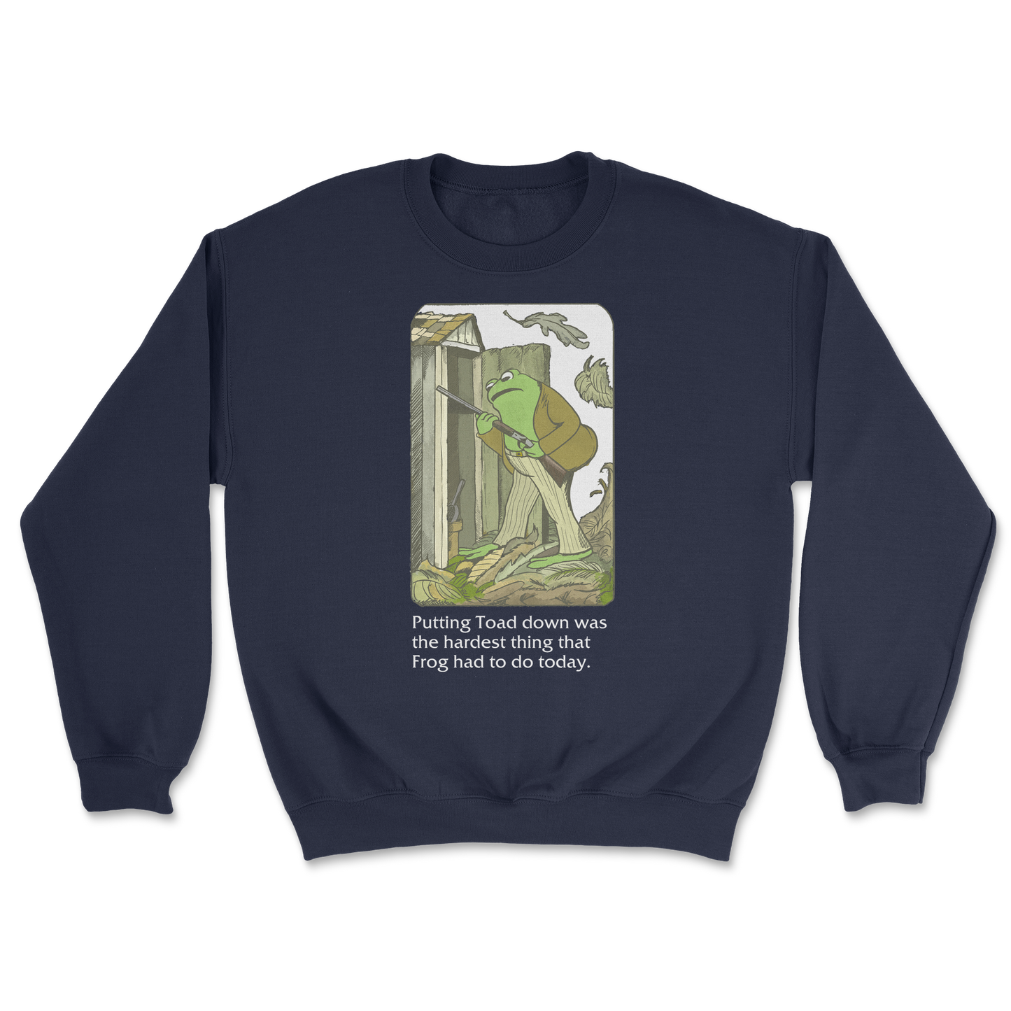 The Nice Shirt Crew Neck Frog and Toad in Navy