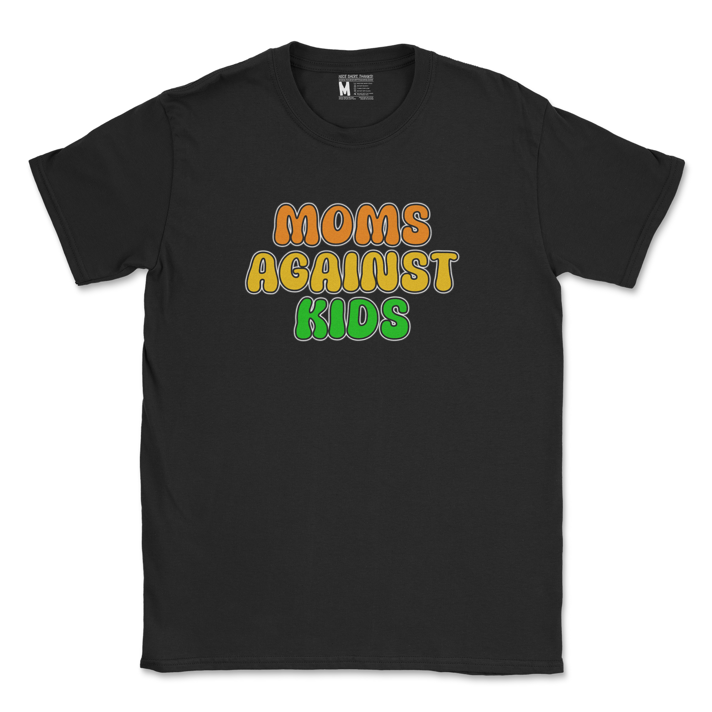 Gildan SoftStyle T-Shirt Moms Agianst Kids in Black