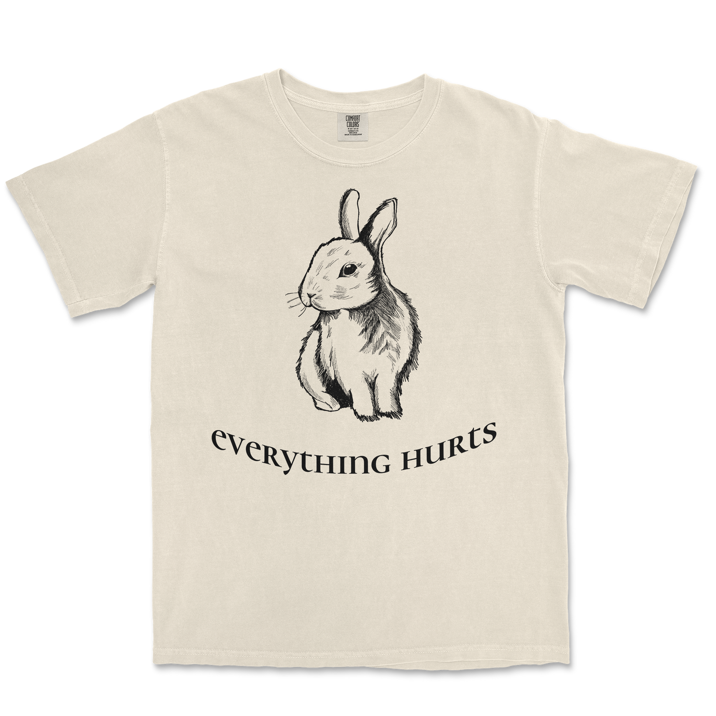 Comfort Colors T-Shirt Everything Hurts in Ivory