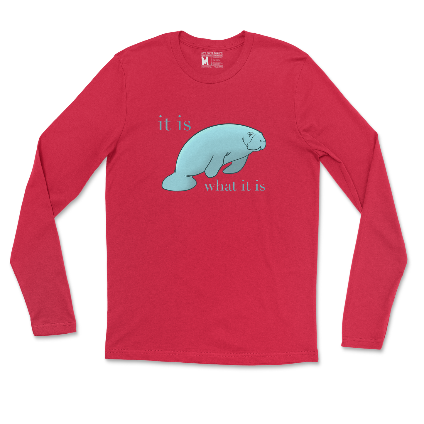 Gildan SoftStyle Long Sleeve Manatee in Red