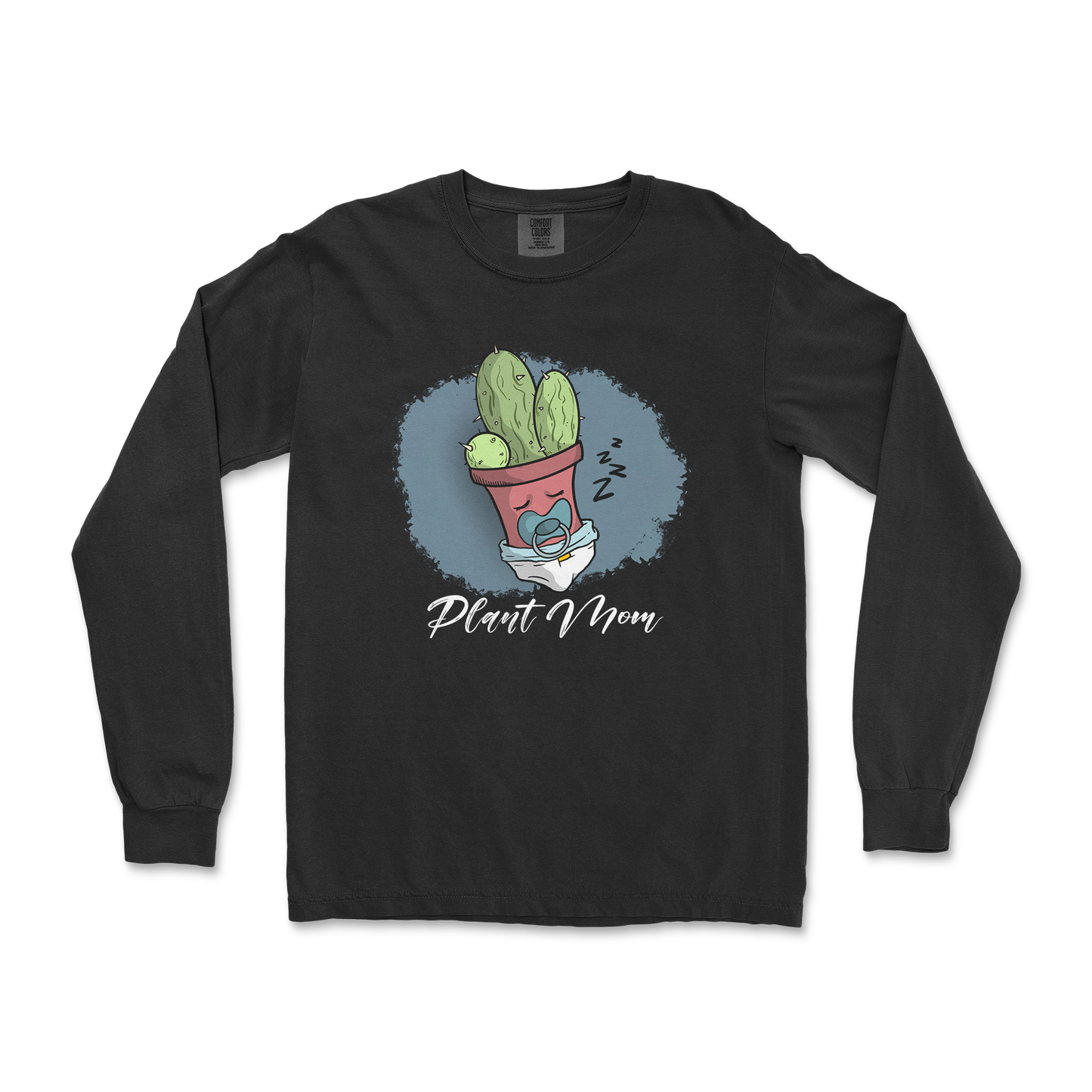 Comfort Colors Long Sleeve Plant Mom 2 in Black