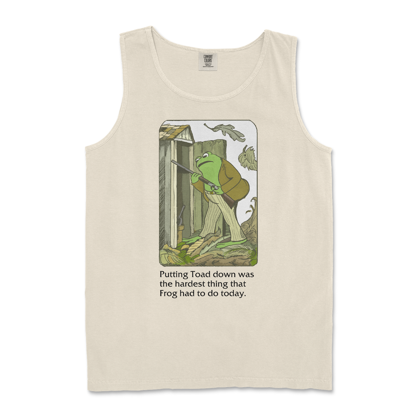 Comfort Colors Tank Top Frog and Toad in Ivory