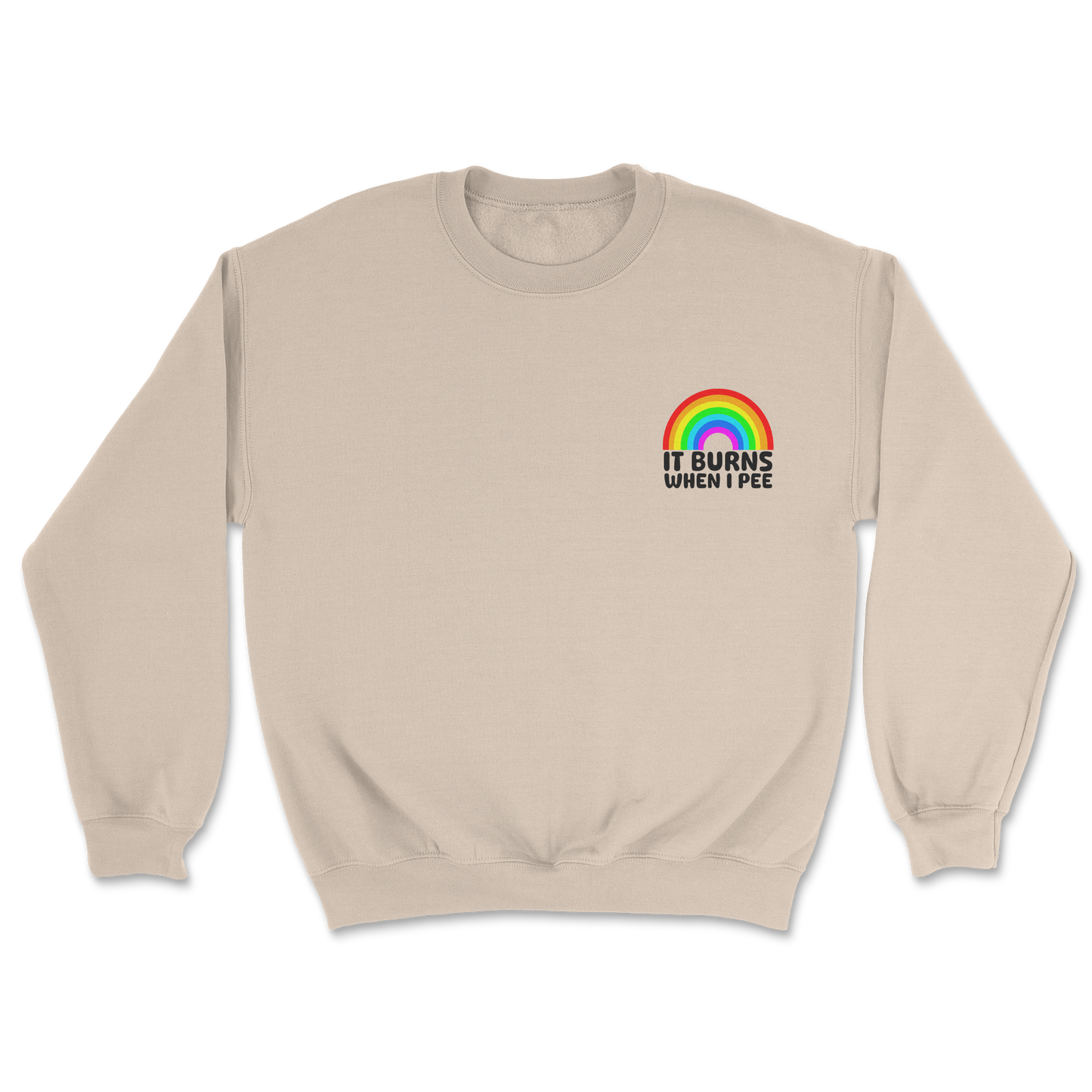 Gildan SoftStyle Crew Neck Burns When I Pee in Sand