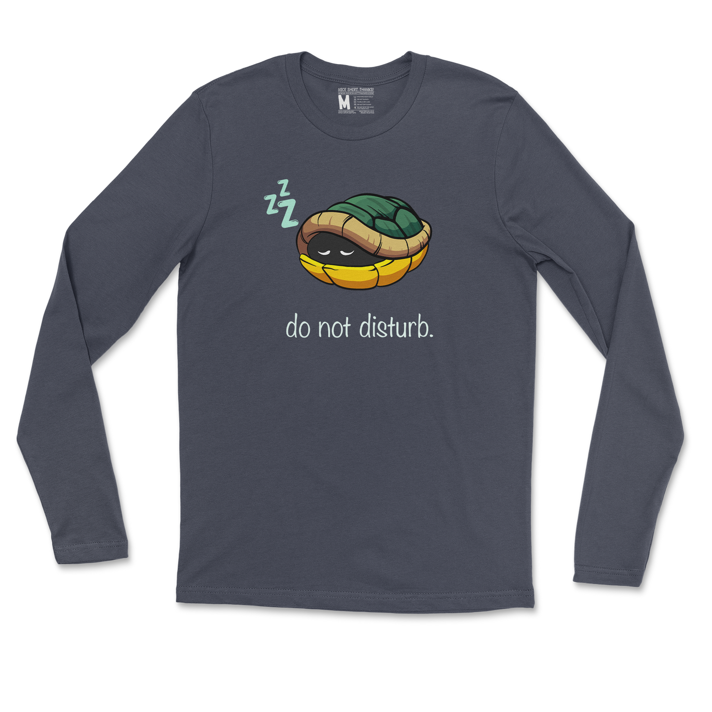 Gildan SoftStyle Long Sleeve Sleepin Turtle in Navy
