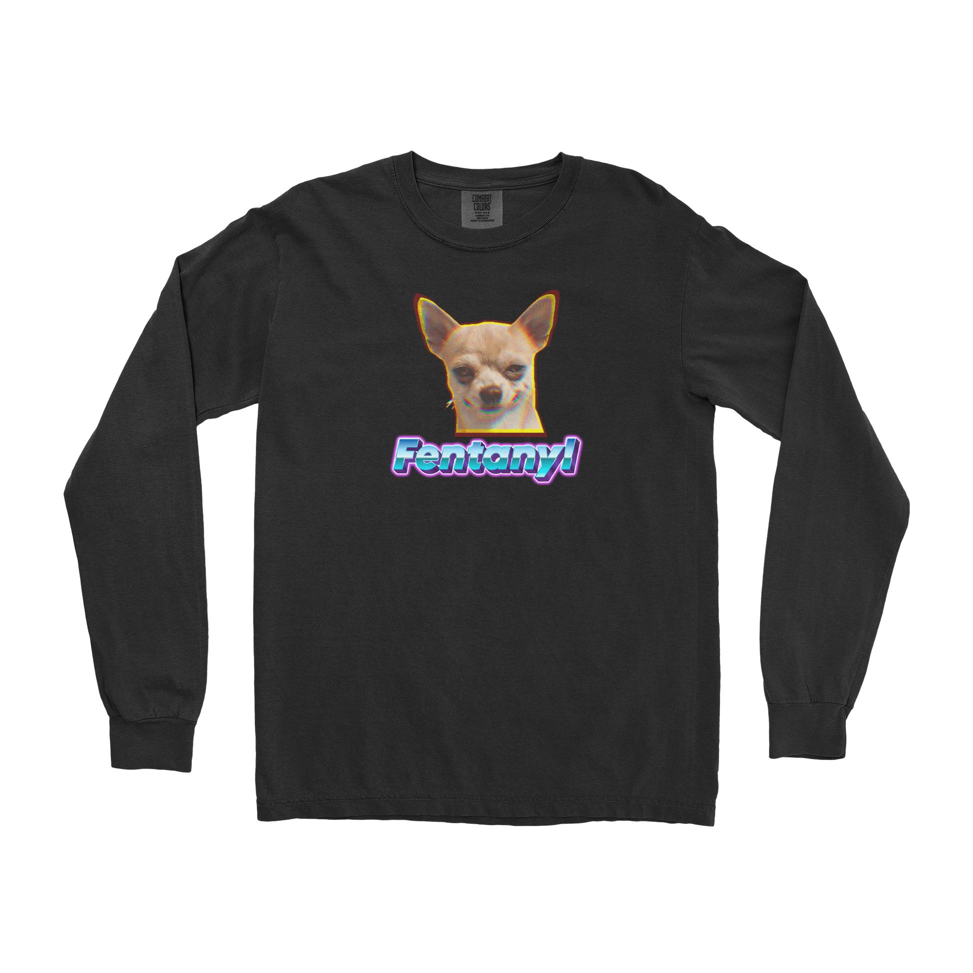 Comfort Colors Long Sleeve Fent in Black