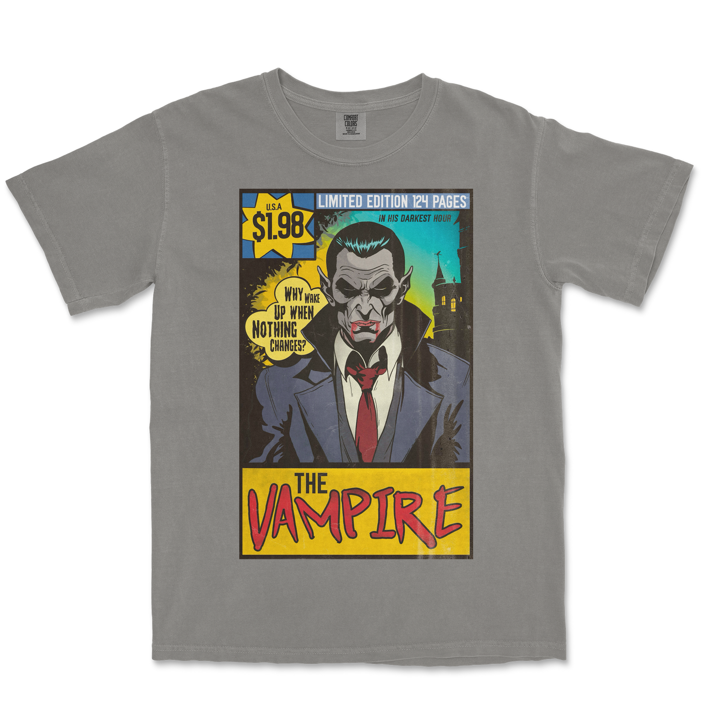 Comfort Colors T-Shirt Sad Vampire in Grey