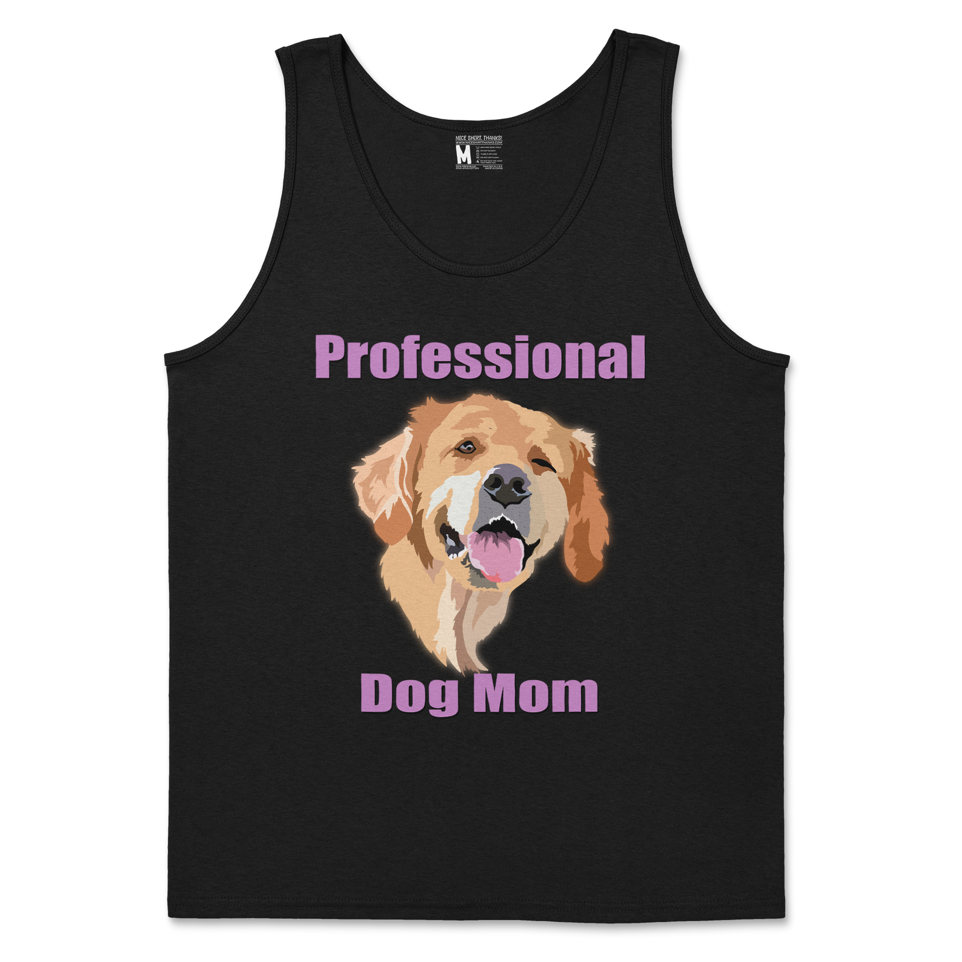 Gildan SoftStyle Tank Top Dog Mom in Black