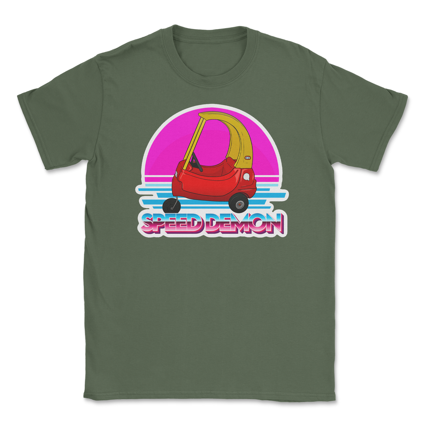 The Nice Shirt T-Shirt Speed Demon  in Military-Green