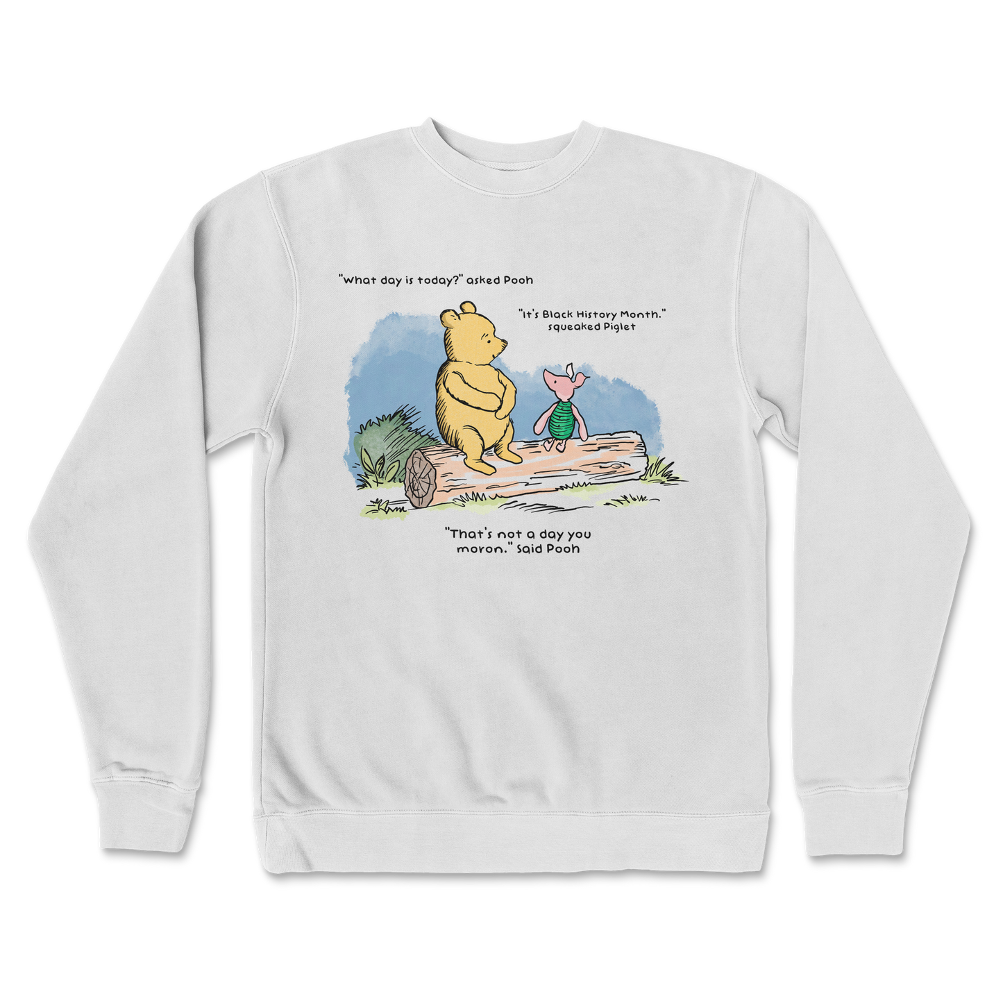 Independent Clothing Co. Crew Neck Winnie the Pooh in white