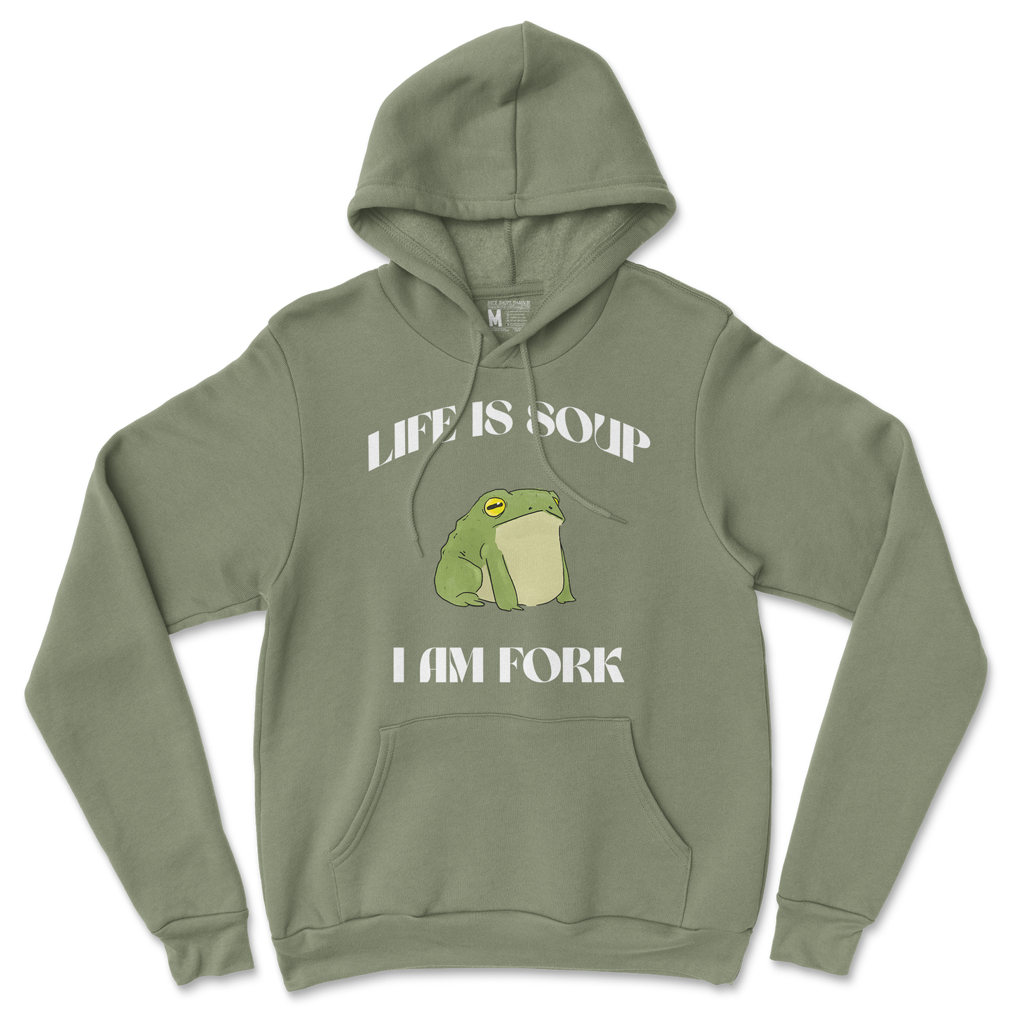 Gildan SoftStyle Hoodie Life is Soup in Military Green