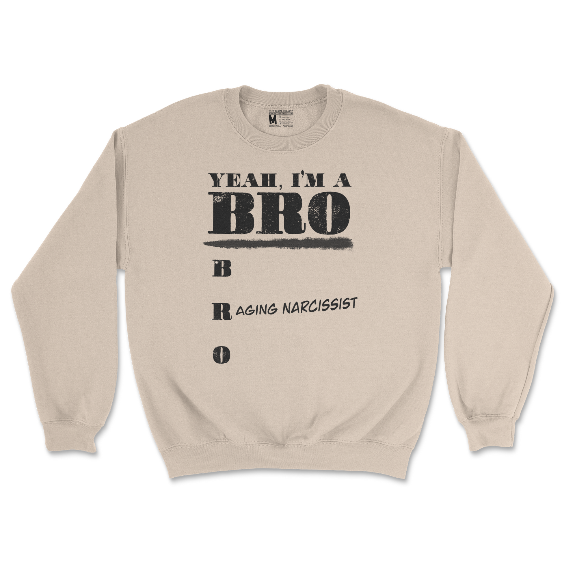 Gildan SoftStyle Crew Neck Im Your Bro in Sand