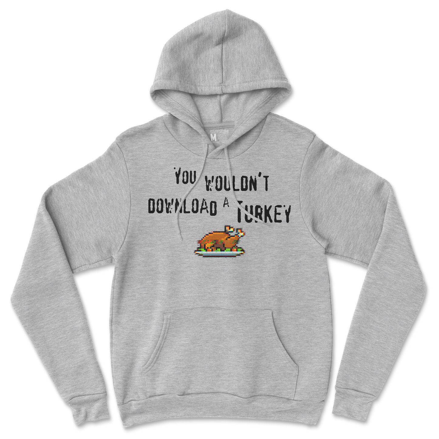 Gildan SoftStyle Hoodie Downloadable Turkey in Grey-Heather