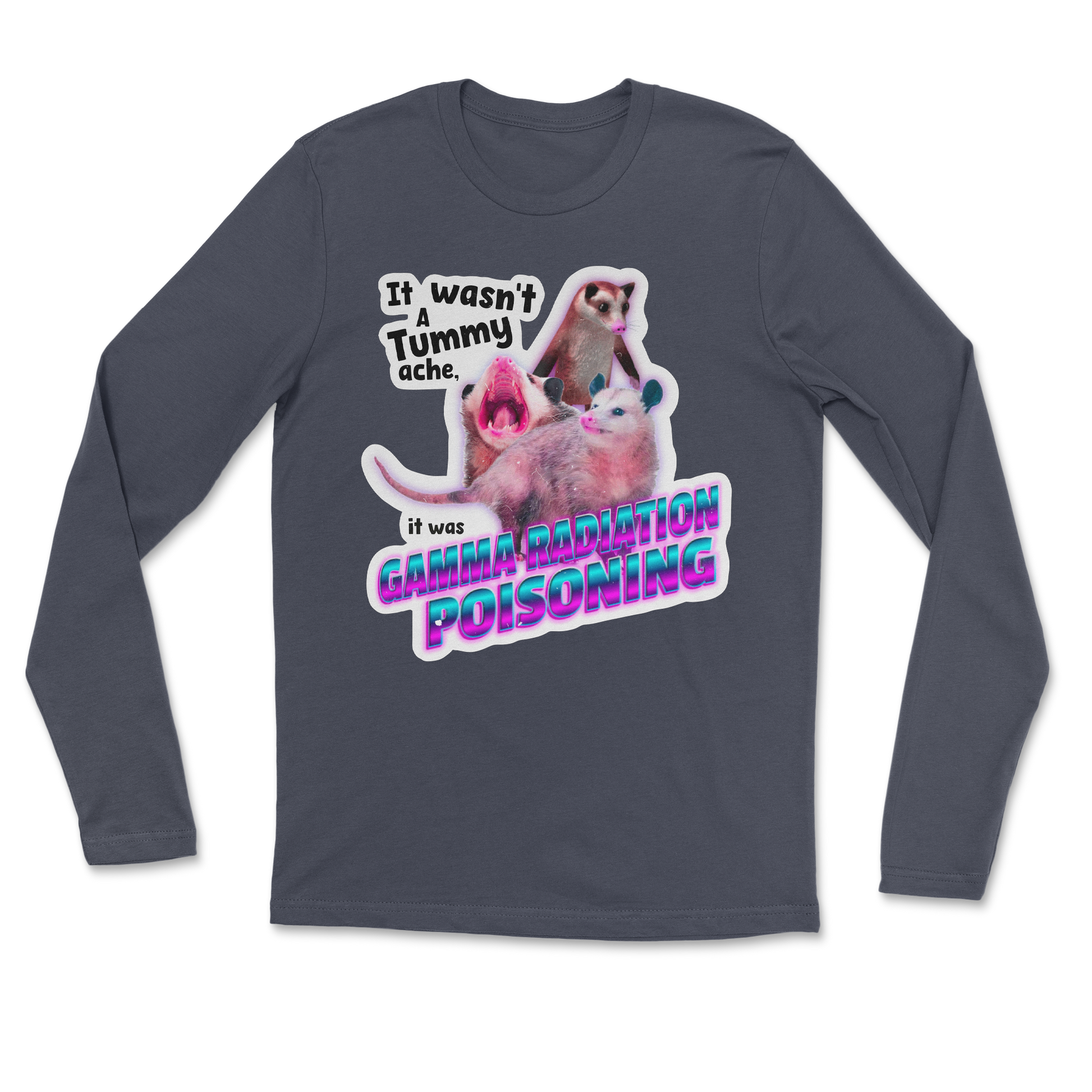 The Nice Shirt Long Sleeve Possum Radiation  in Navy