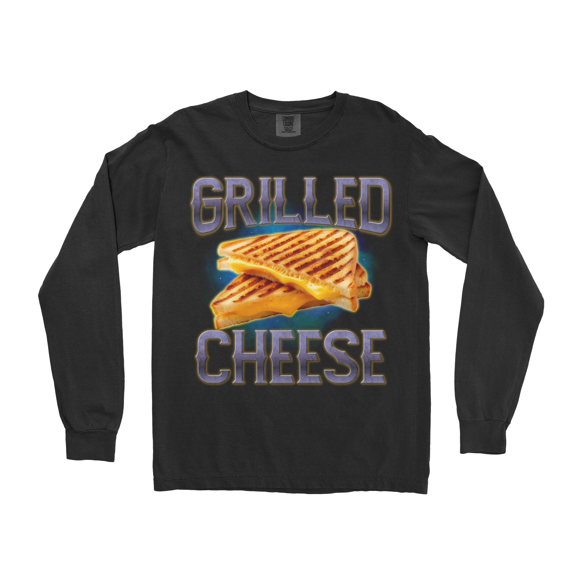 Comfort Colors Long Sleeve Grilled Cheese  in Black