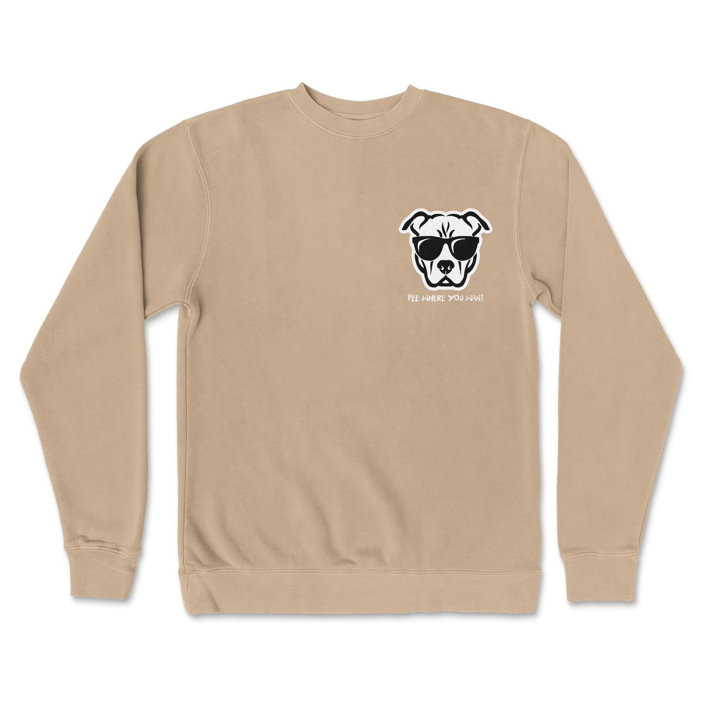 Independent Clothing Co. Crew Neck Pee Where You Want in Sandstone