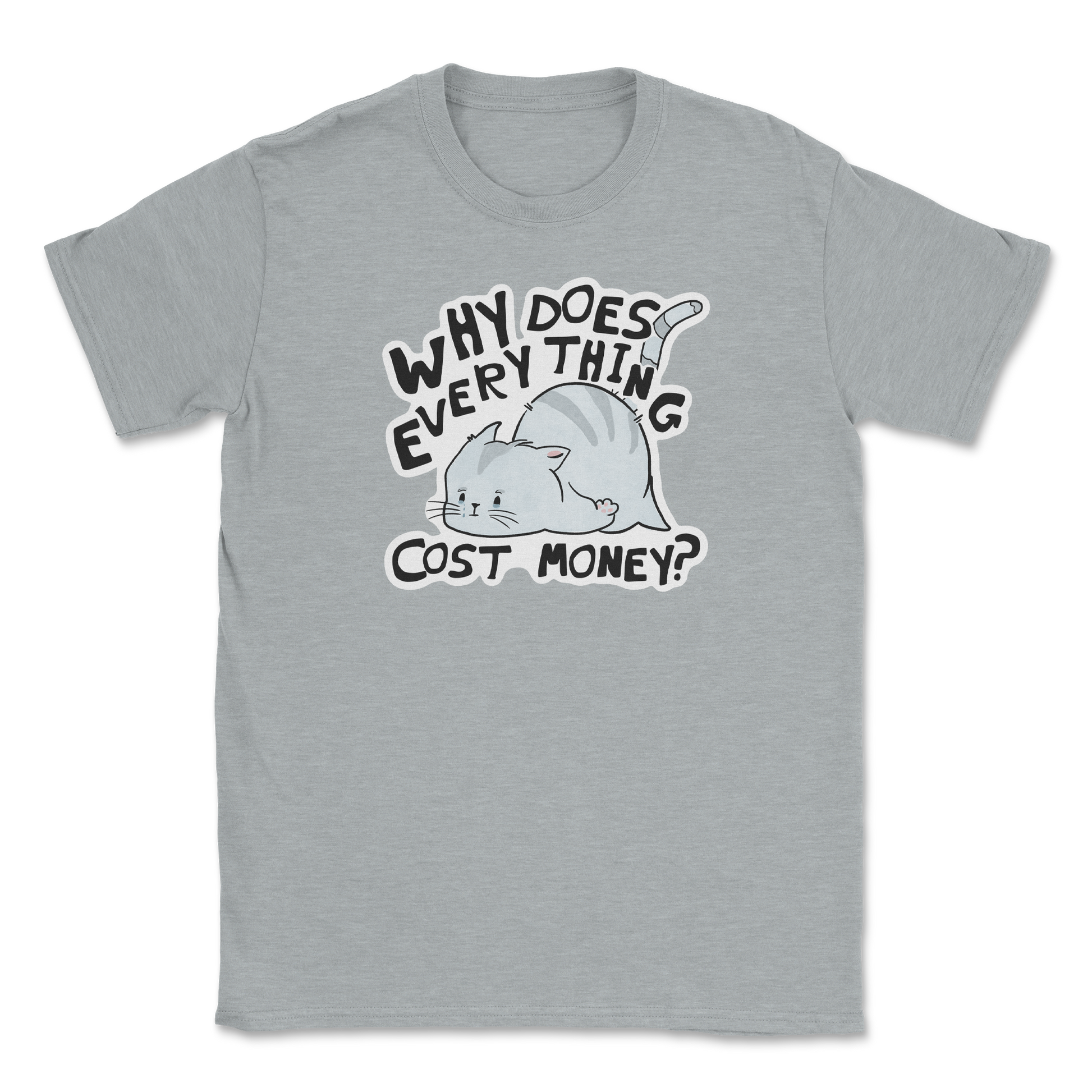Heavy Blend T-Shirt Broke Cat in Sports Grey