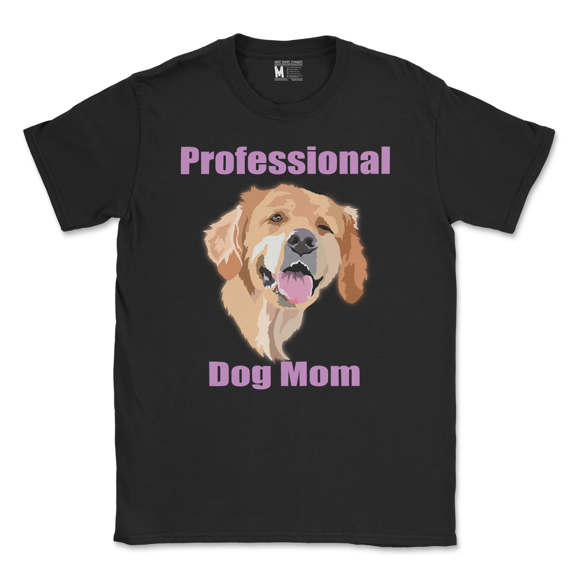 Gildan SoftStyle T-Shirt Dog Mom in Black