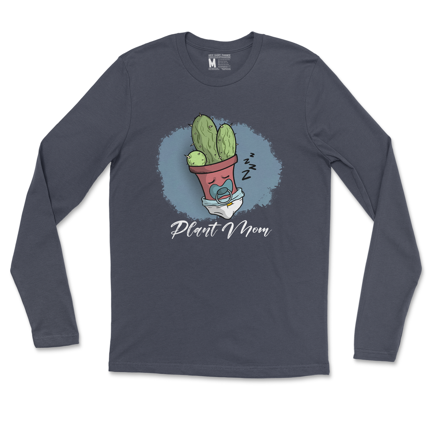 Gildan SoftStyle Long Sleeve Plant Mom 2 in Navy