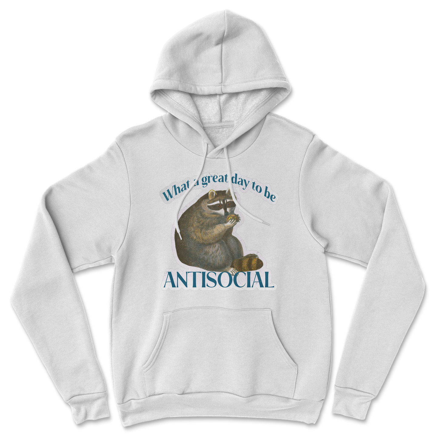 Heavy Blend Hoodie Antisocial in White