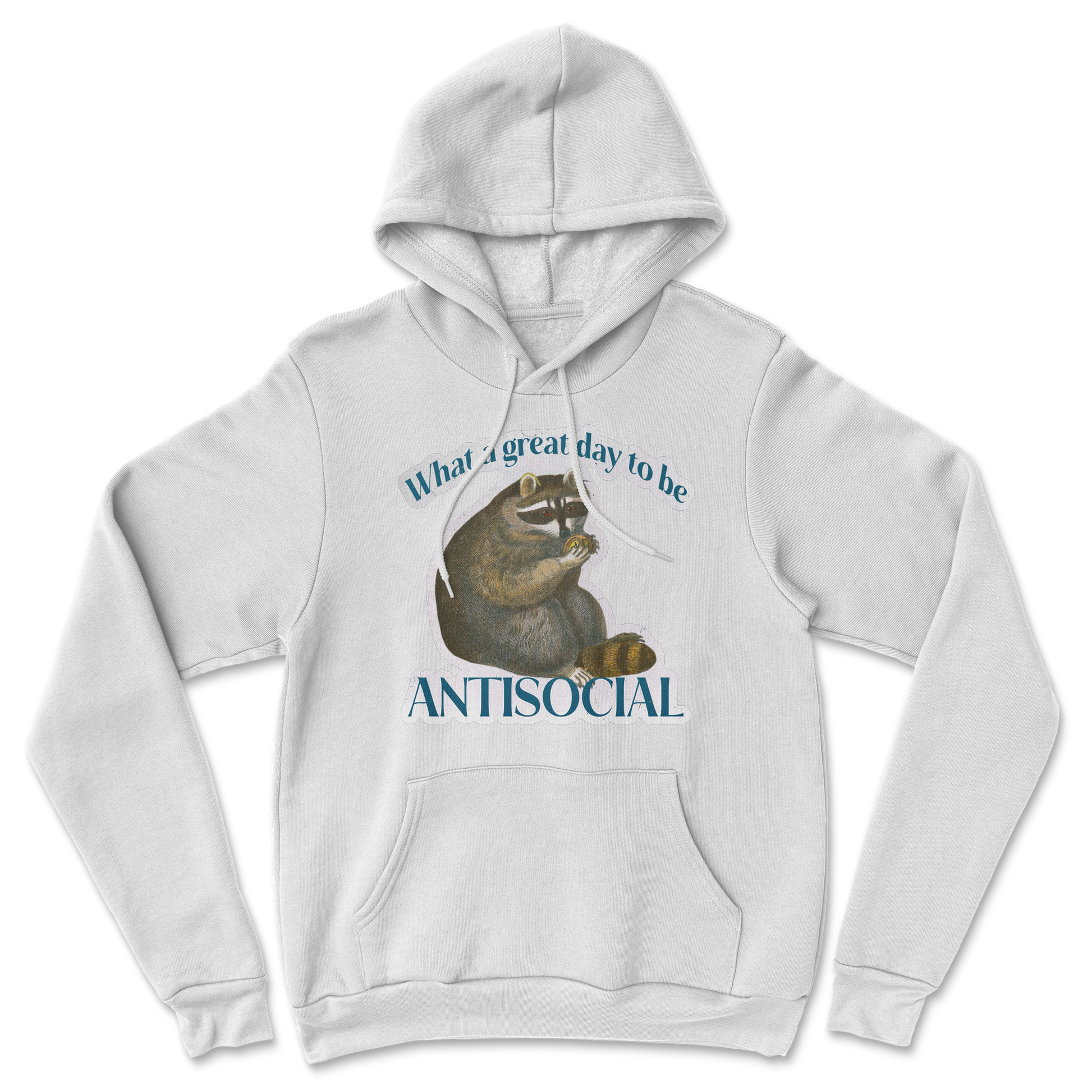 Heavy Blend Hoodie Antisocial in White