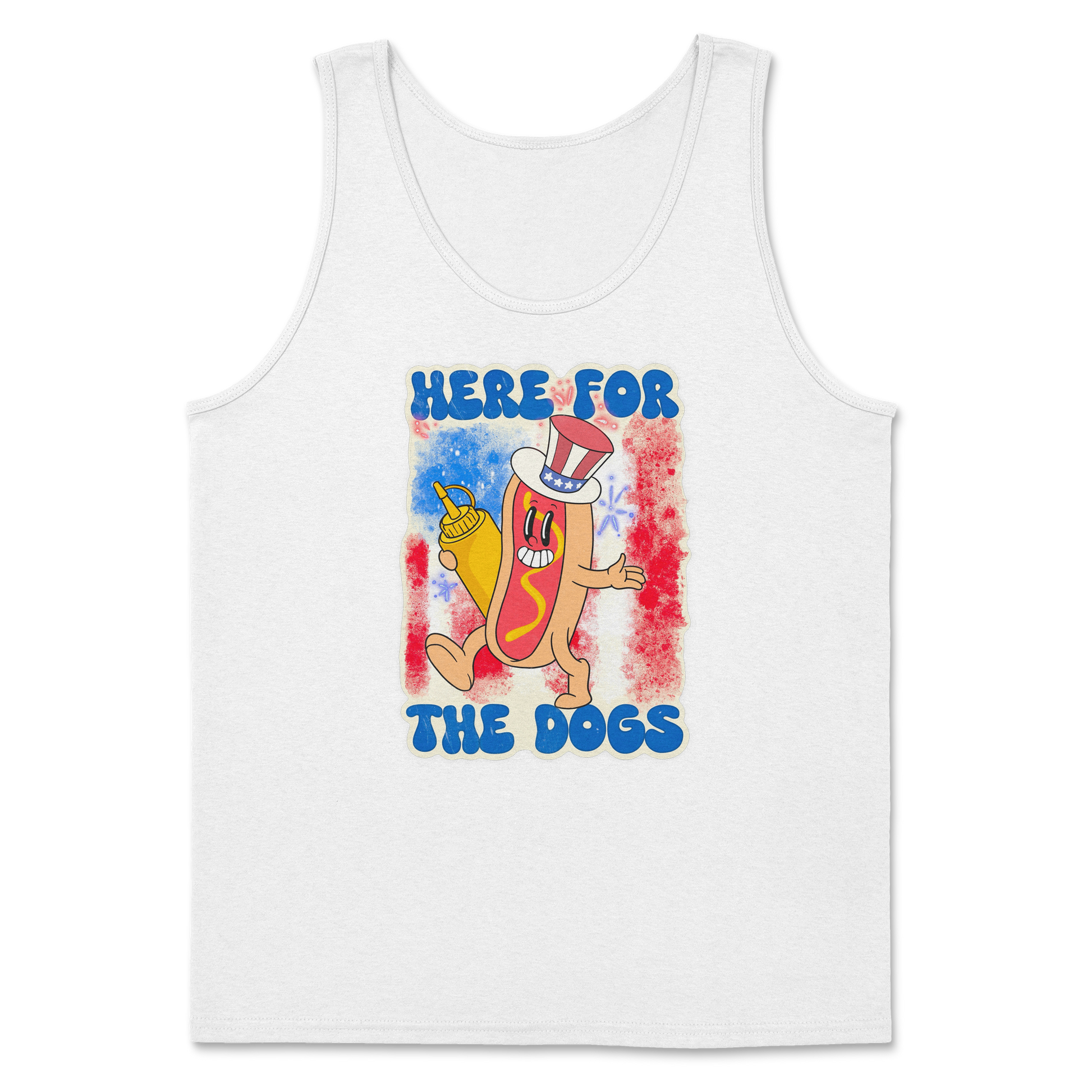 Heavy Blend Tank Top Hot Dog in White