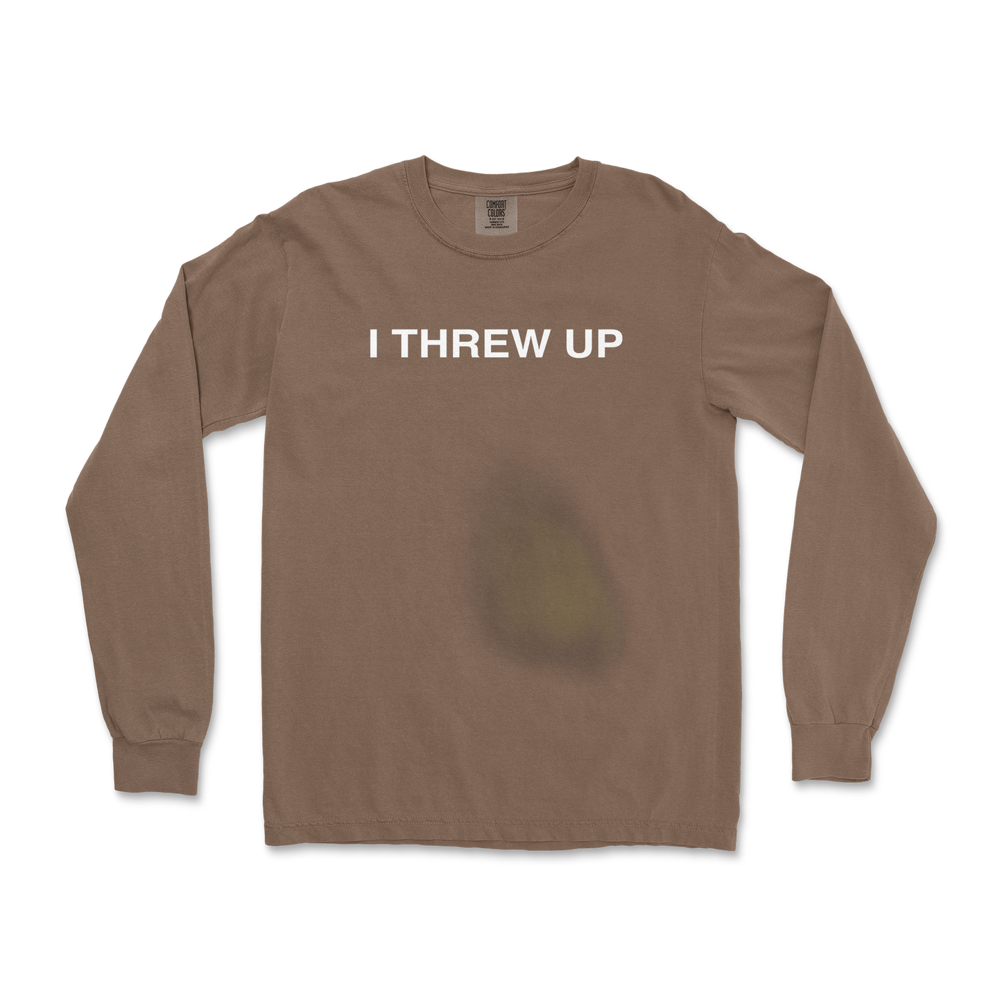 Comfort Colors Long Sleeve Mom I Threw Up in Espresso