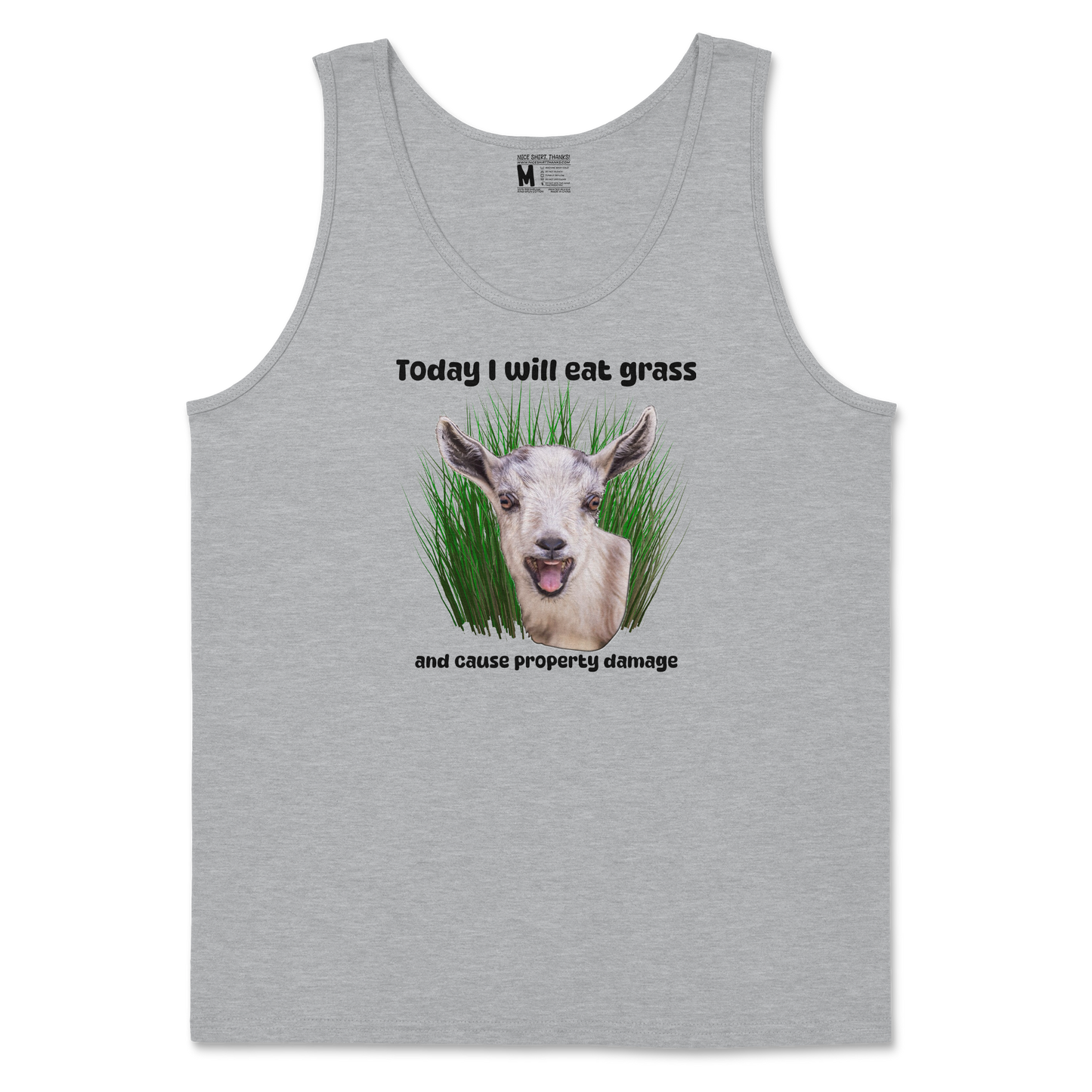 Gildan SoftStyle Tank Top Crazy Goat in Sport-Grey