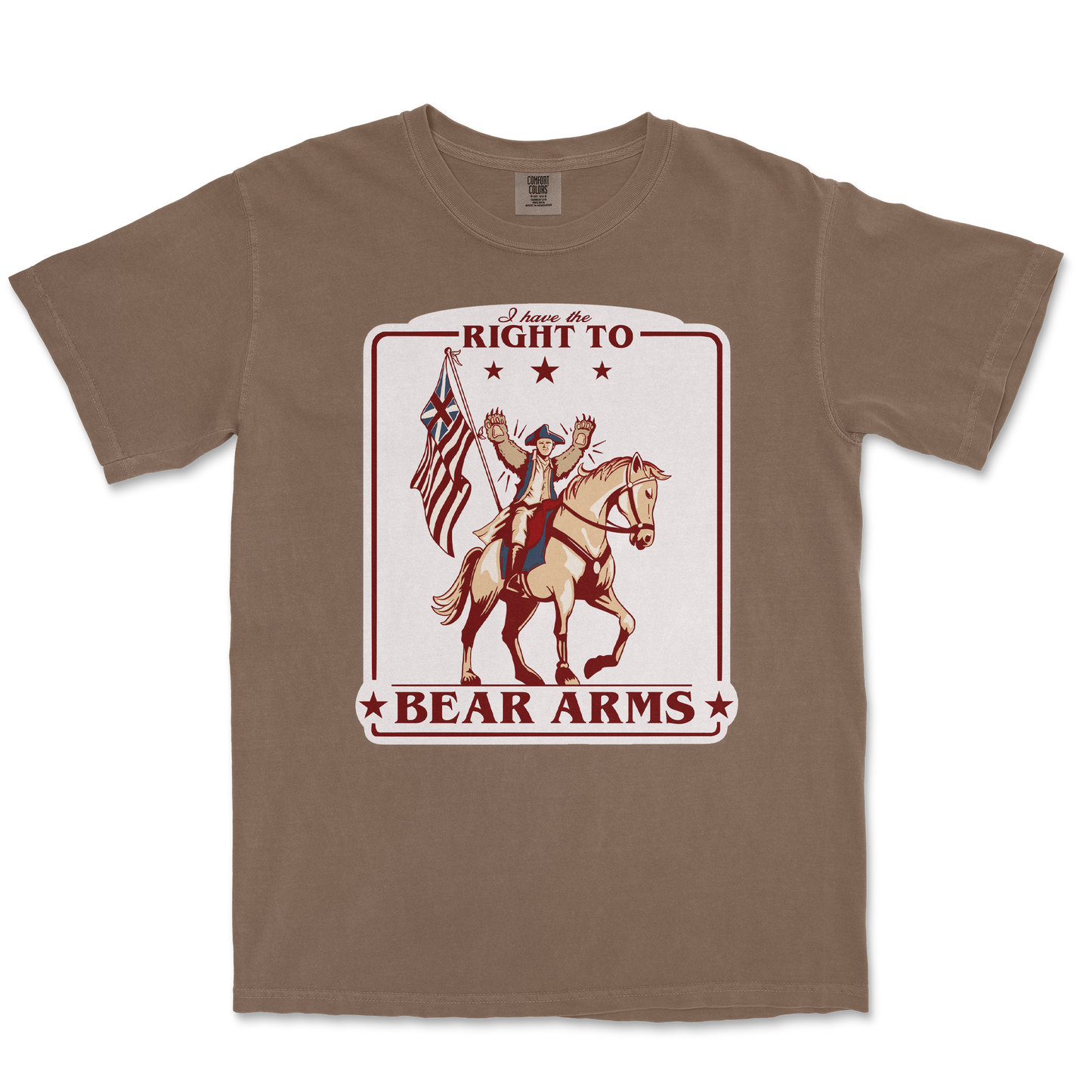 Comfort Colors T-Shirt Right to Bear Arms in Espresso