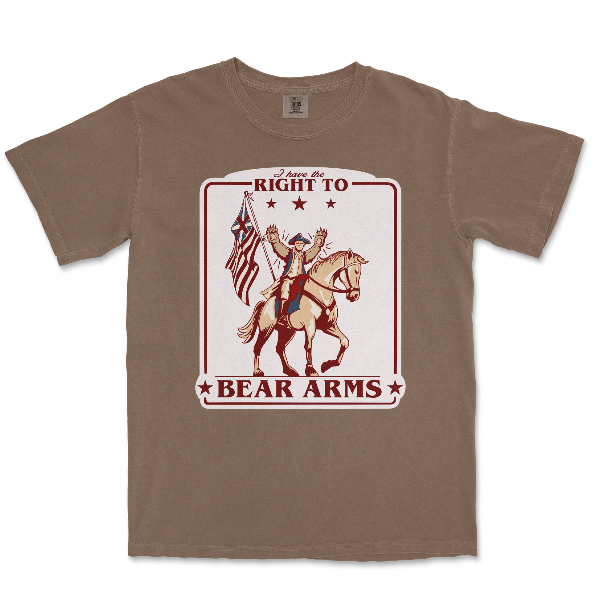 Comfort Colors T-Shirt Right to Bear Arms in Espresso