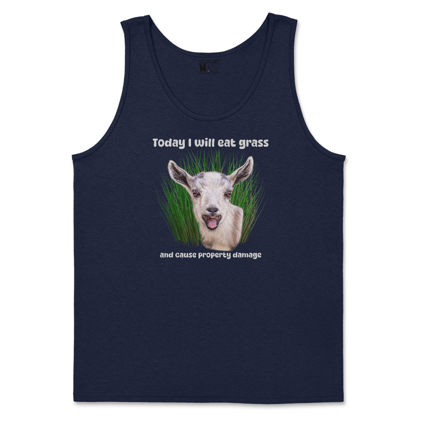 Gildan SoftStyle Tank Top Crazy Goat in Navy