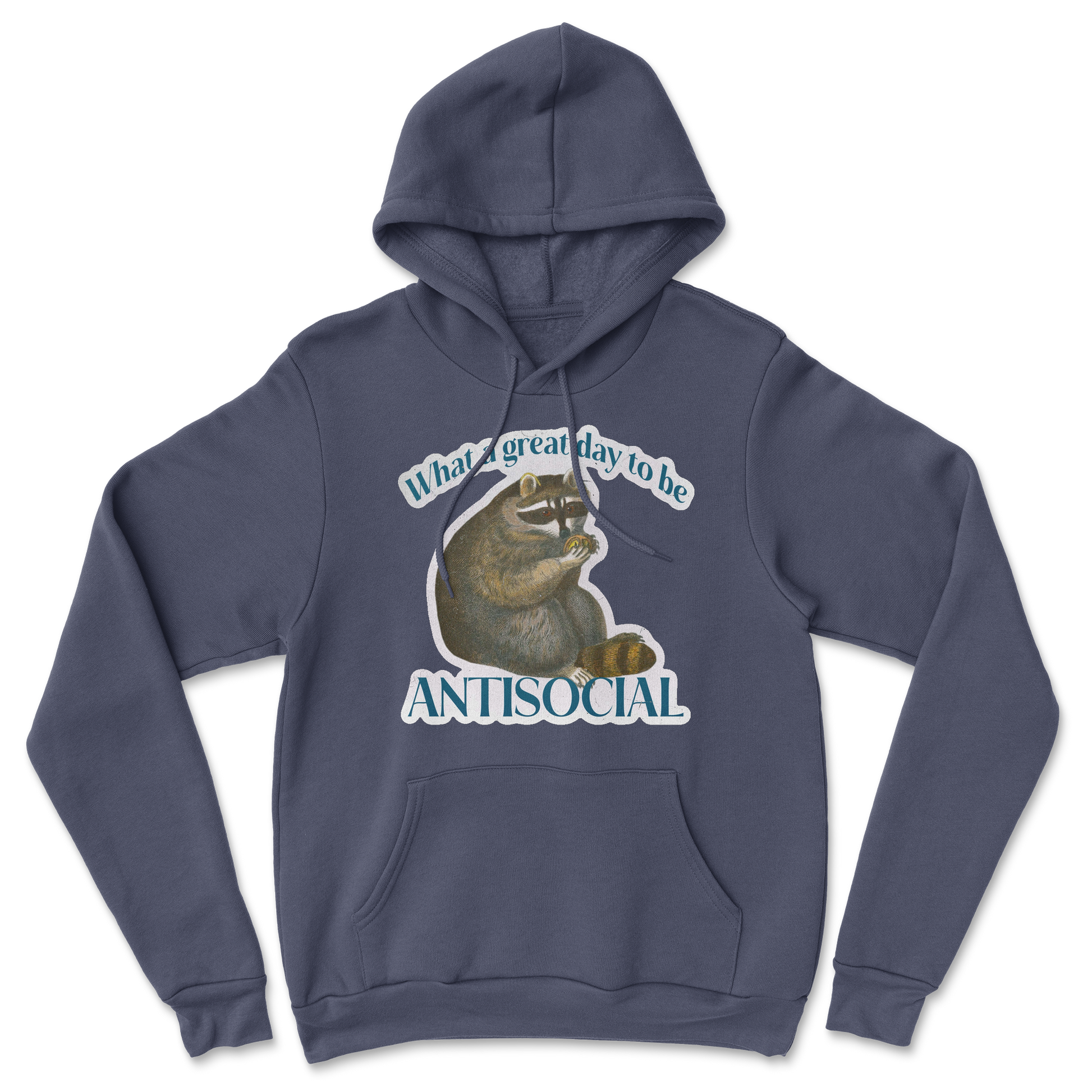 Heavy Blend Hoodie Antisocial in Navy