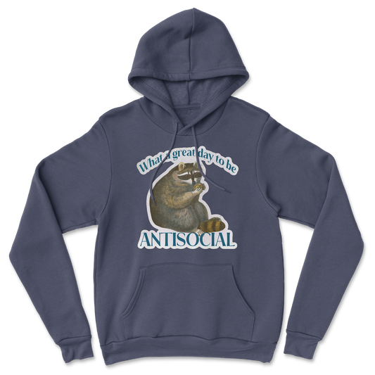 Heavy Blend Hoodie Antisocial in Navy