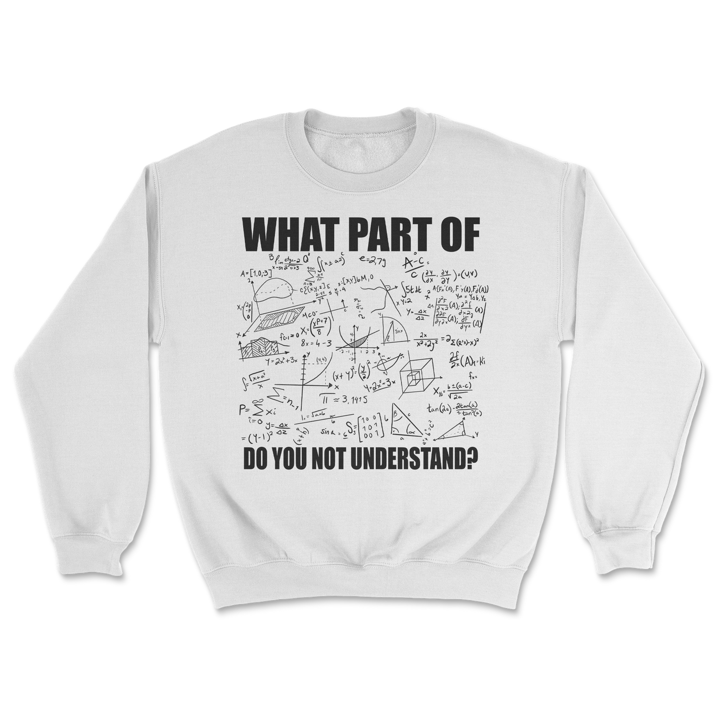 The Nice Shirt Crew Neck Math Problem in White