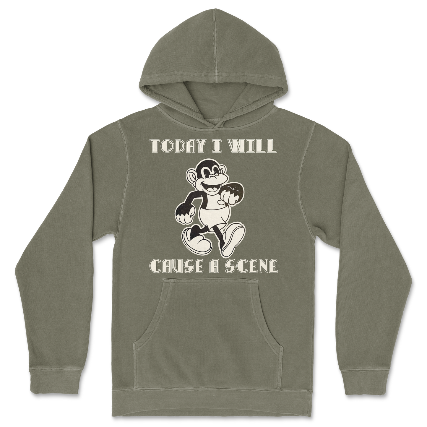 Independent Clothing Co. Hoodie Cause A Scene in Olive