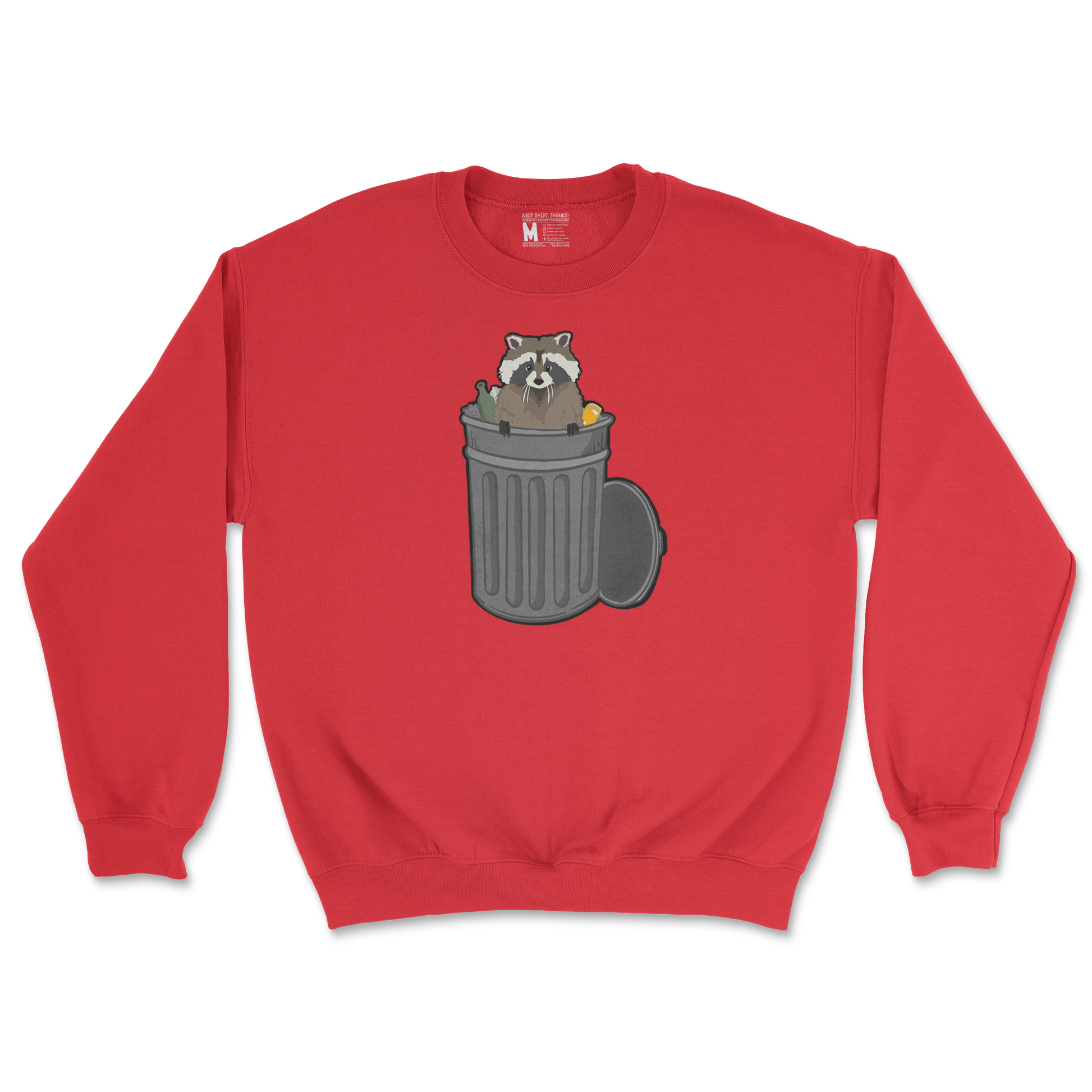 Gildan SoftStyle Crew Neck Trash Panda Enthusiast in Red