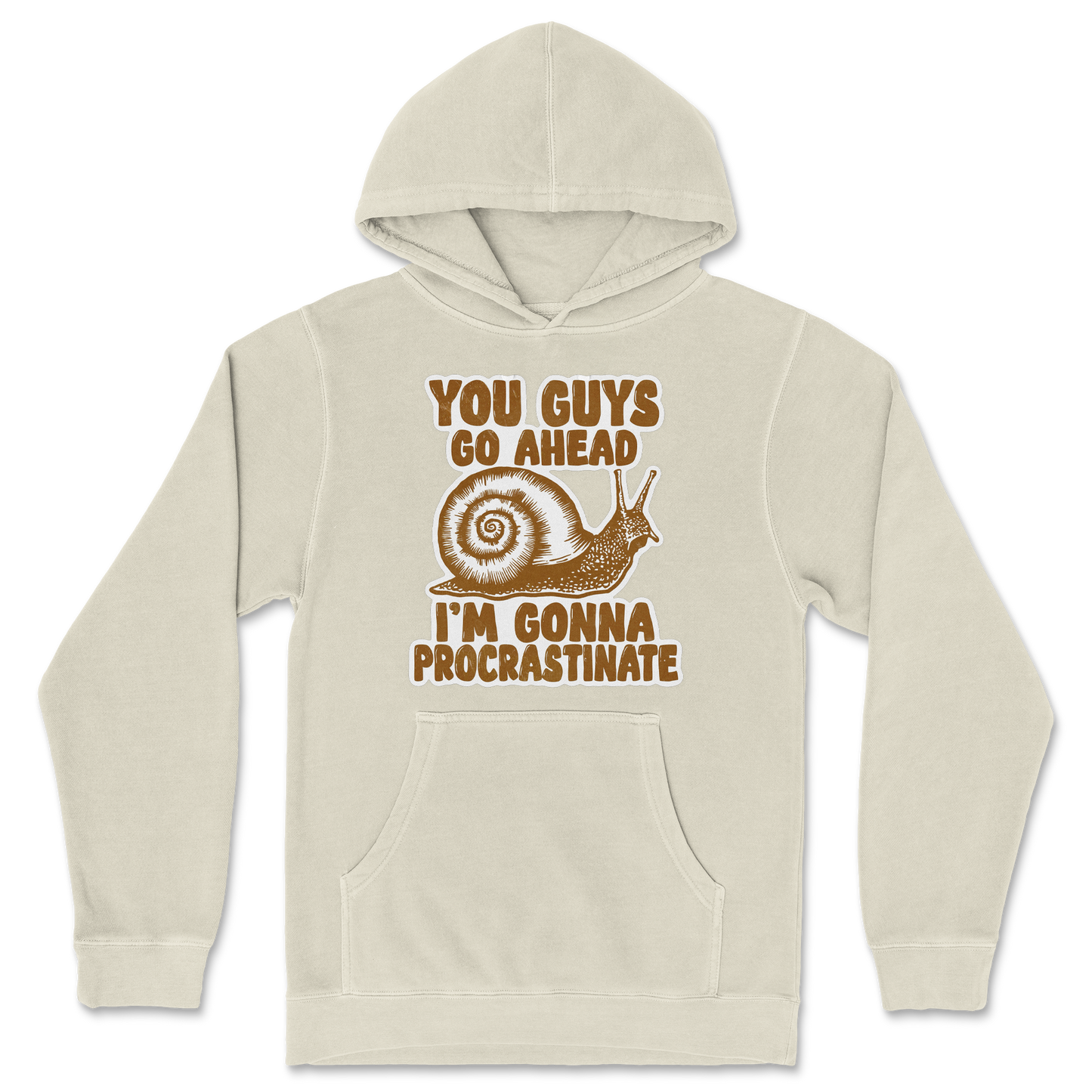 Independent Clothing Co. Hoodie Procrastinating Snail in Ivory
