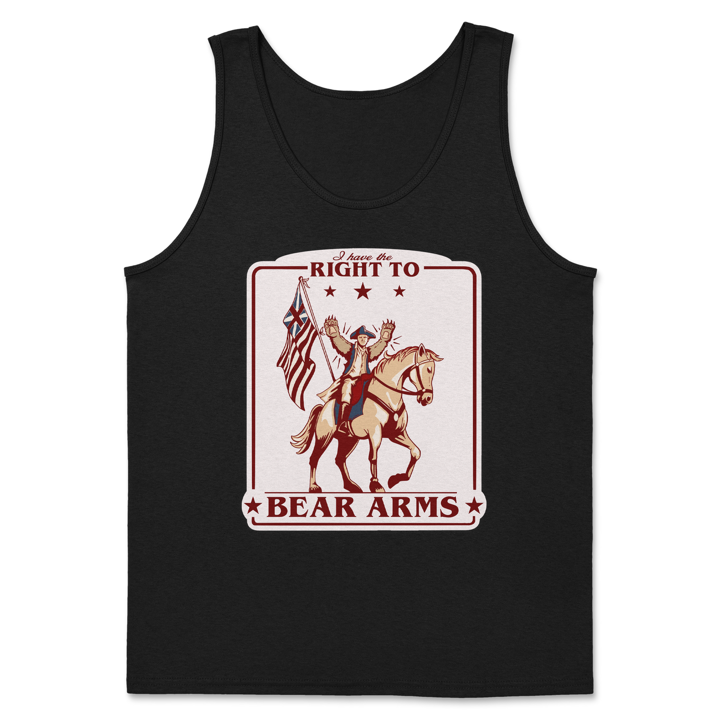 Heavy Blend Tank Top Right to Bear Arms in Black