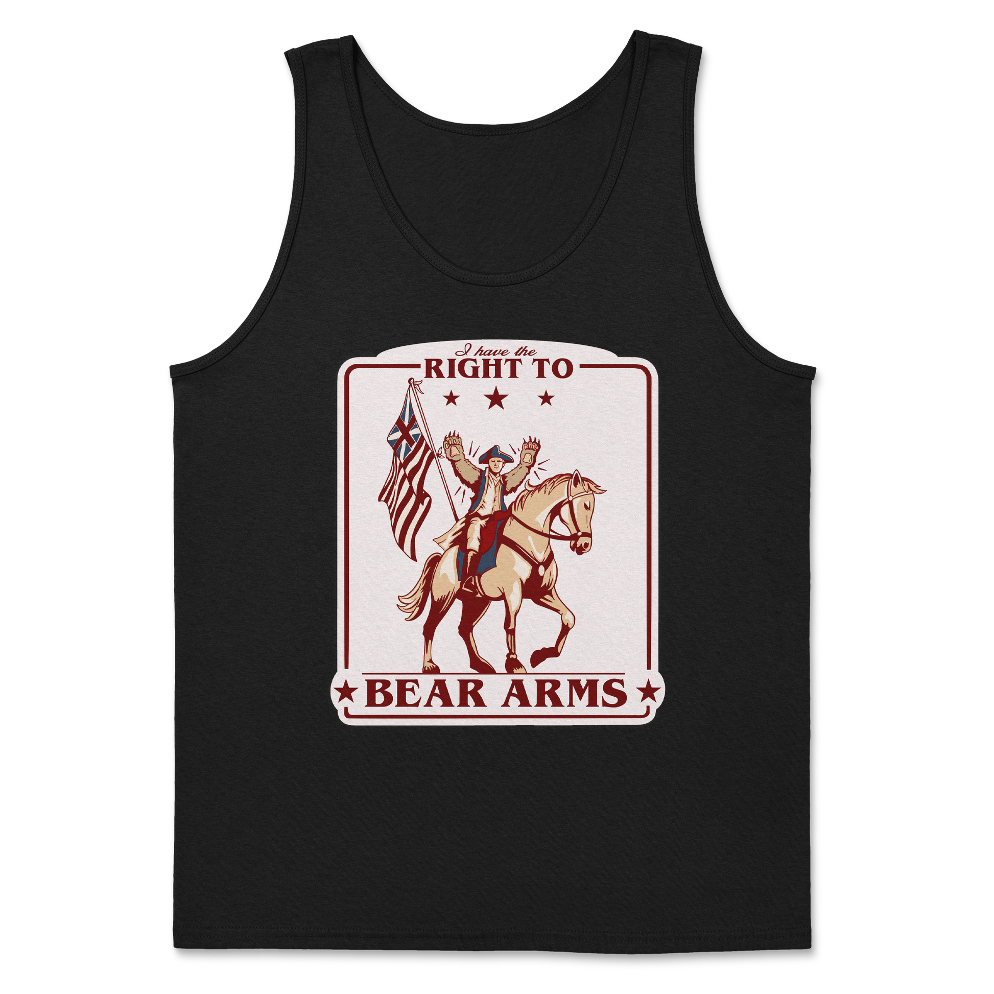 Heavy Blend Tank Top Right to Bear Arms in Black